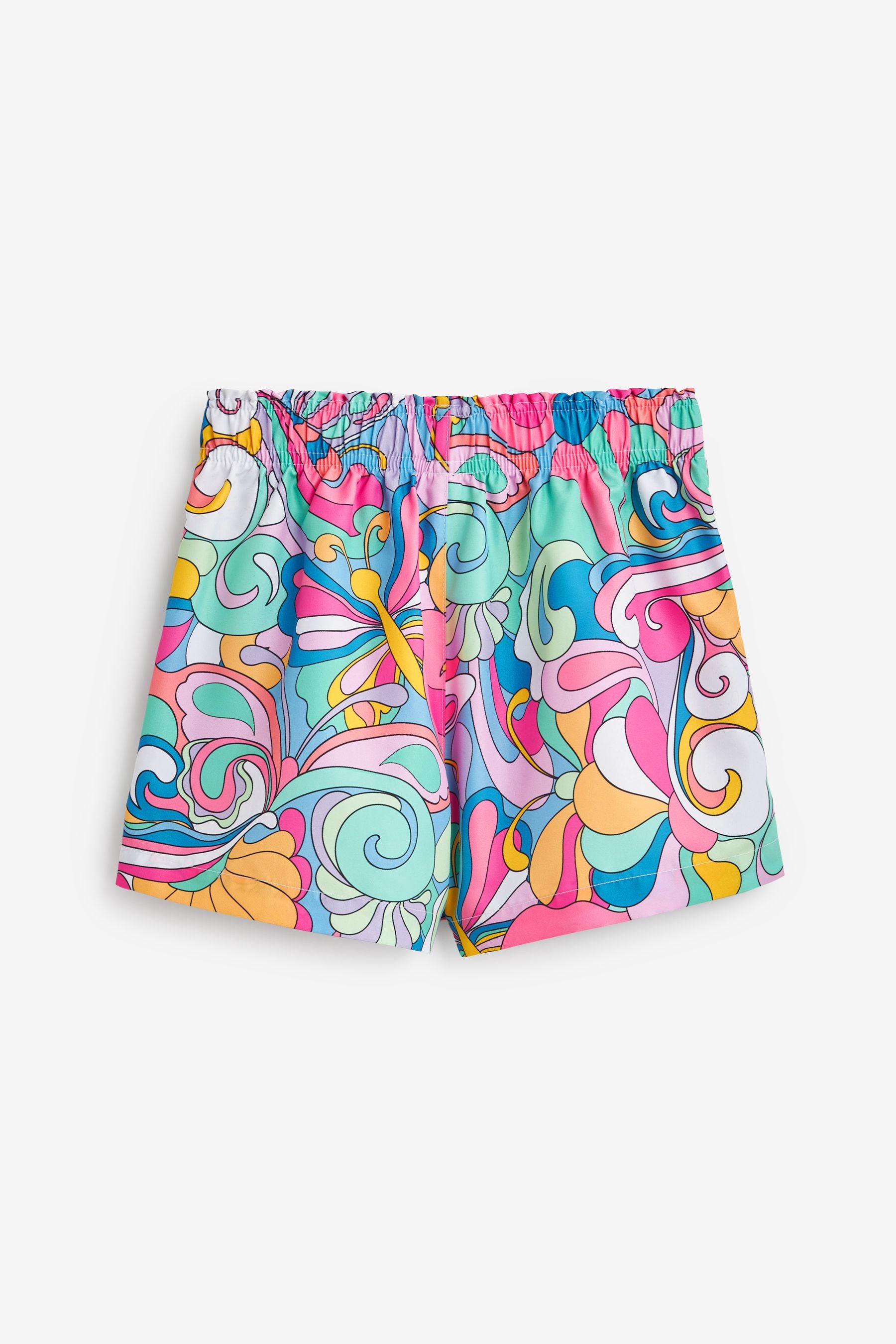 Pink/Blue Quick Dry Paper Bag Beach Shorts