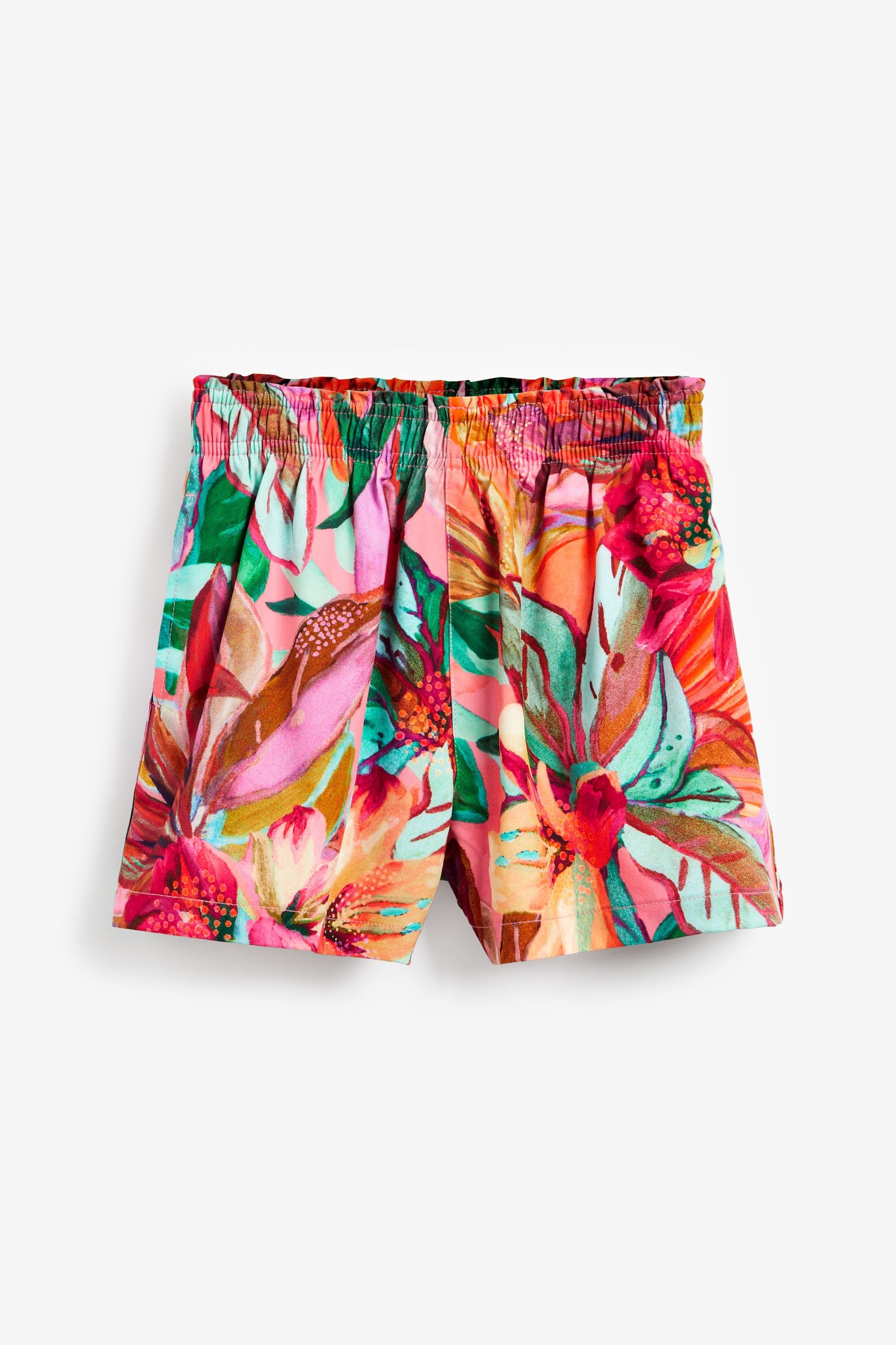 Orange Quick Dry Paper Bag Beach Shorts