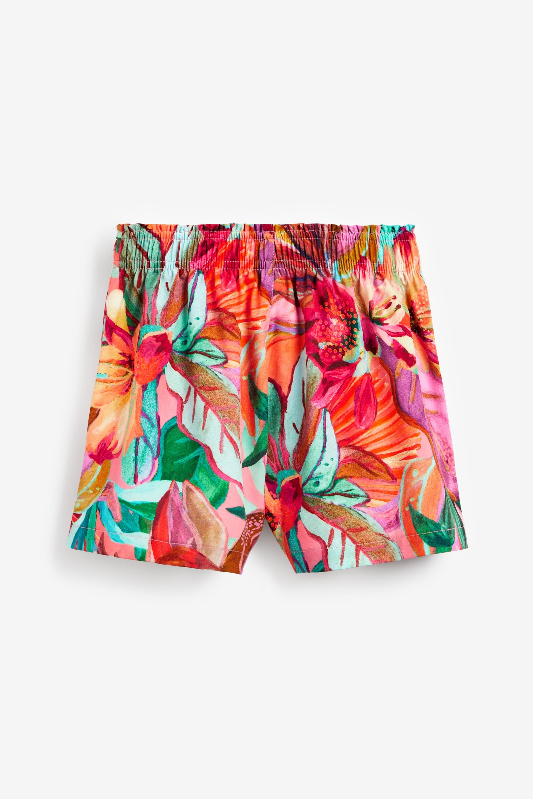 Orange Quick Dry Paper Bag Beach Shorts