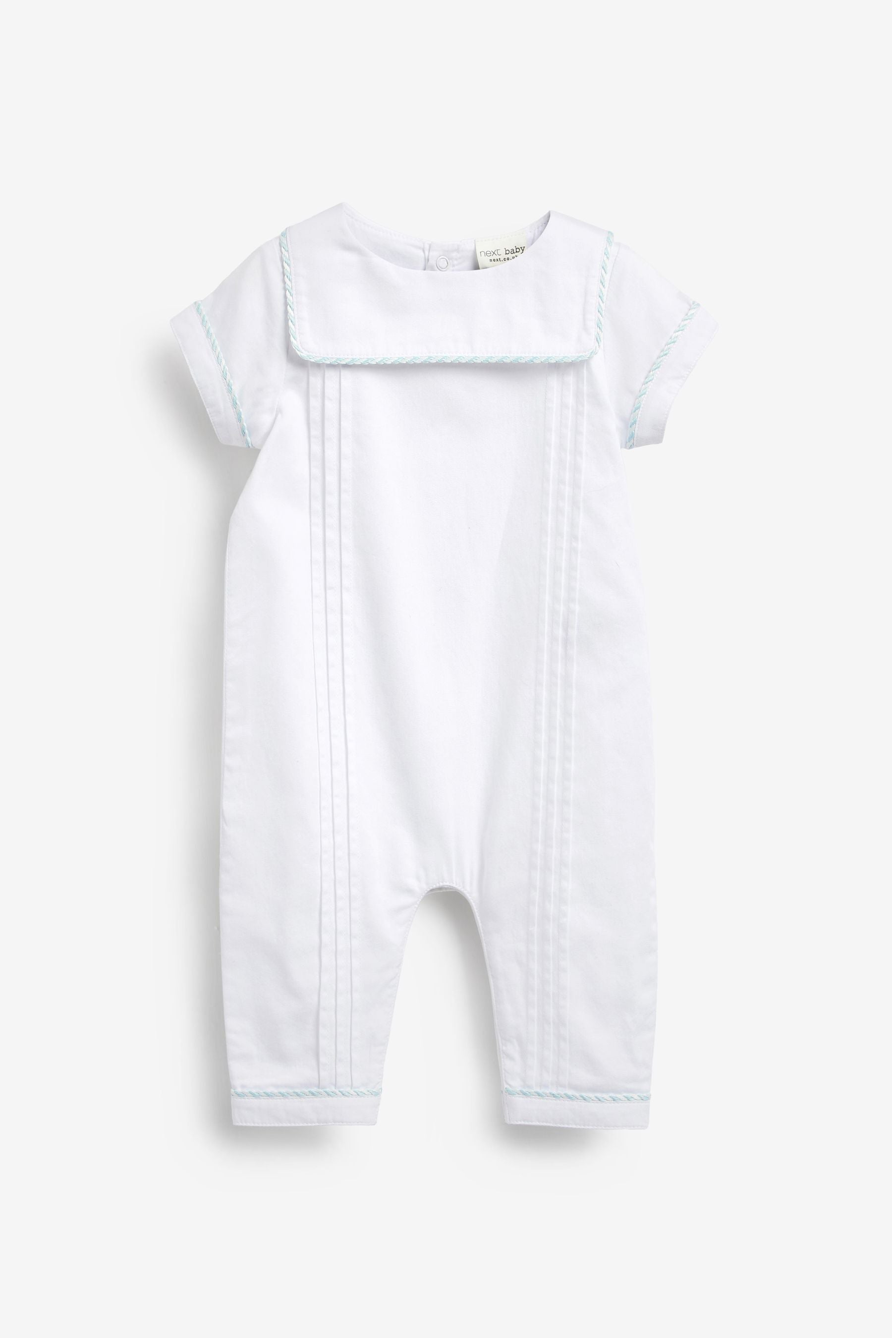 White Baby 2 Piece Occasion Romper and Hat Set (0mths-2yrs)