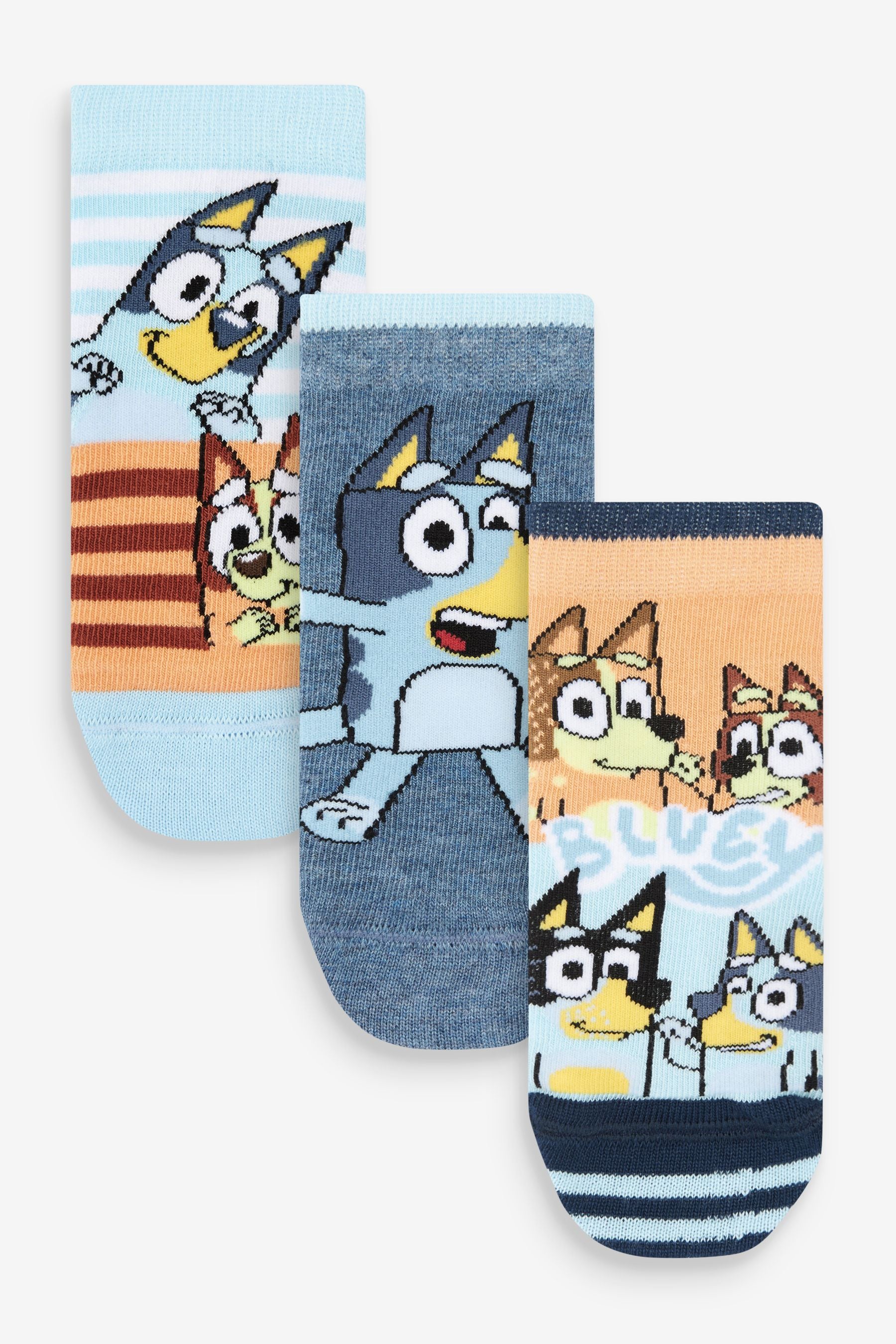 Blue Bluey 3 Pack Cotton Rich Socks