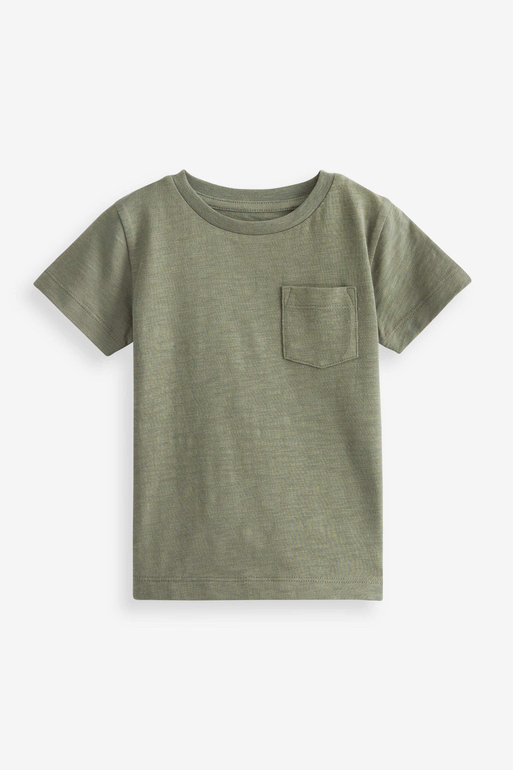 Khaki Green Short Sleeve Plain T-Shirt (3mths-7yrs)