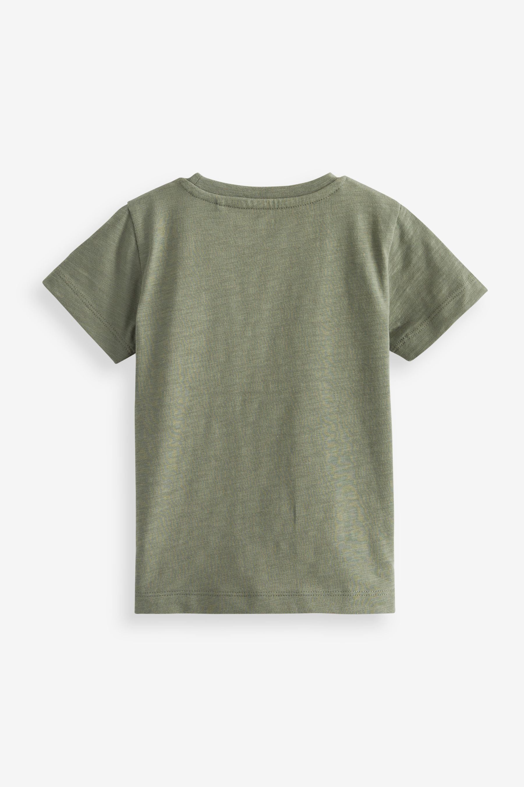 Khaki Green Short Sleeve Plain T-Shirt (3mths-7yrs)