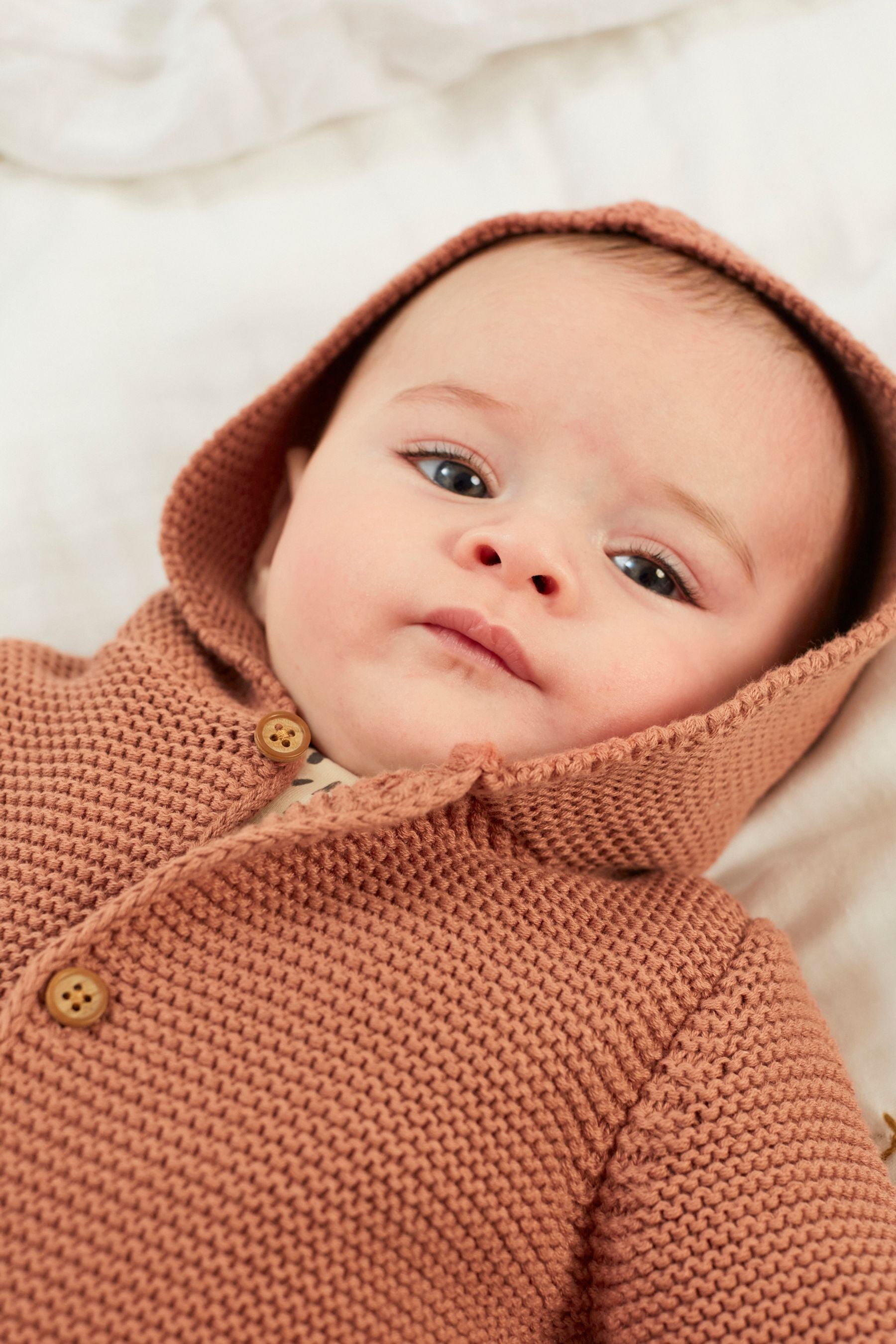 Brown Baby Hooded Cardigan (0mths-3yrs)