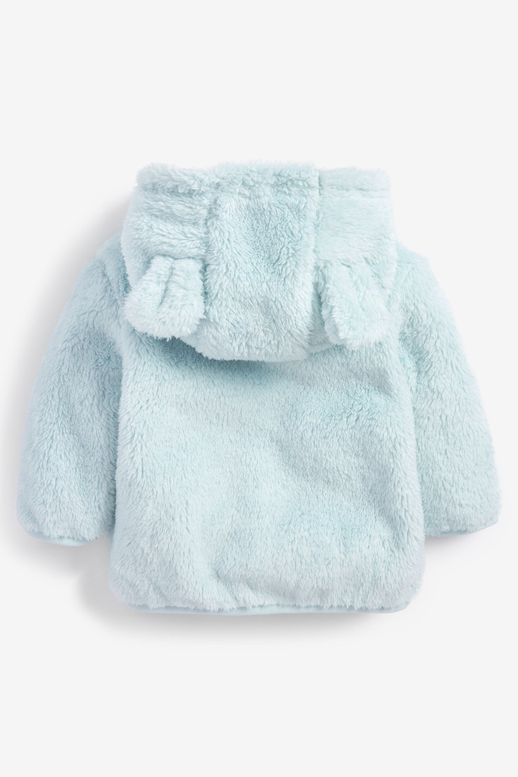 Pale Blue Cosy Fleece Bear Baby Jacket