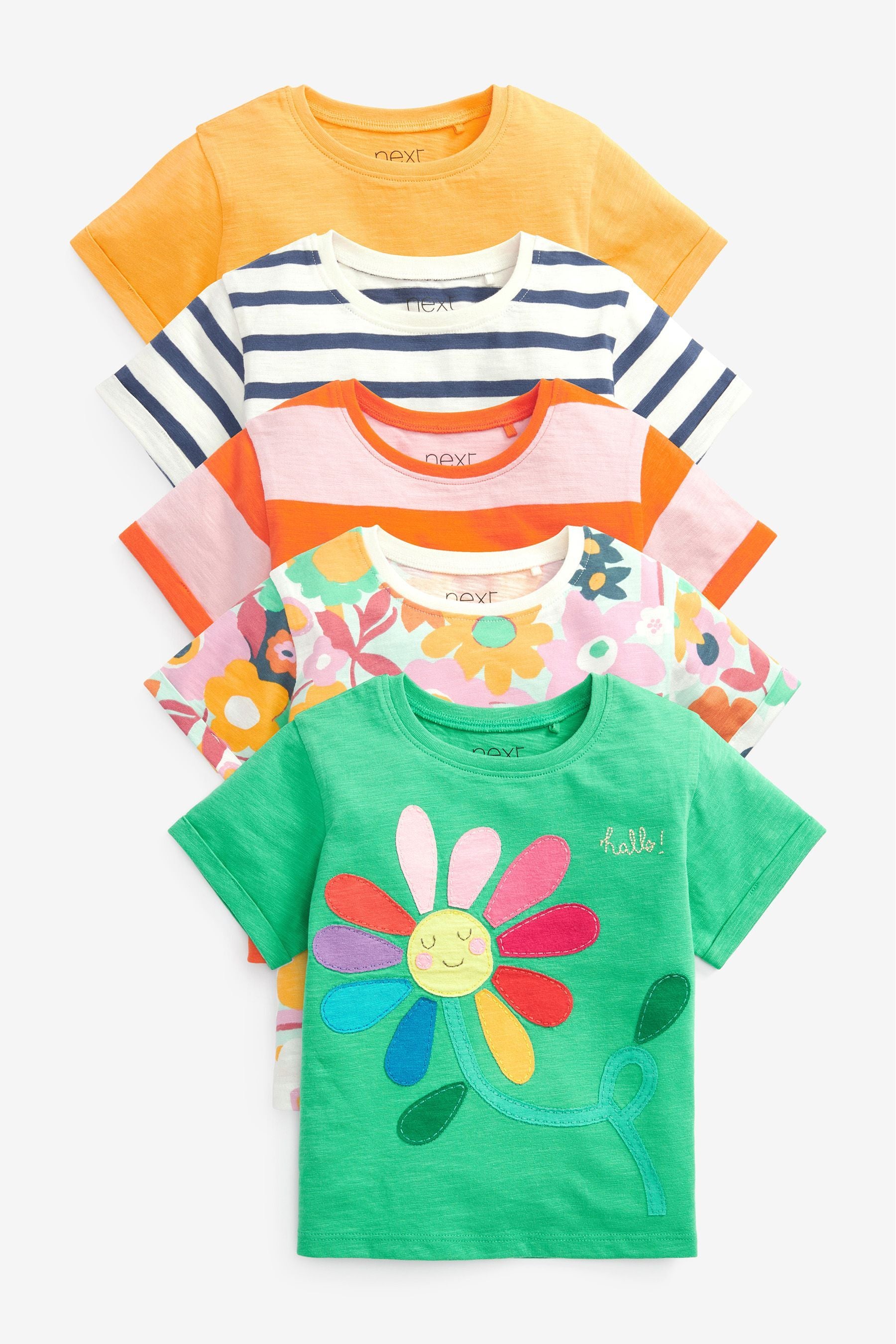 Multi Character 5 Pack T-Shirts (3mths-7yrs)