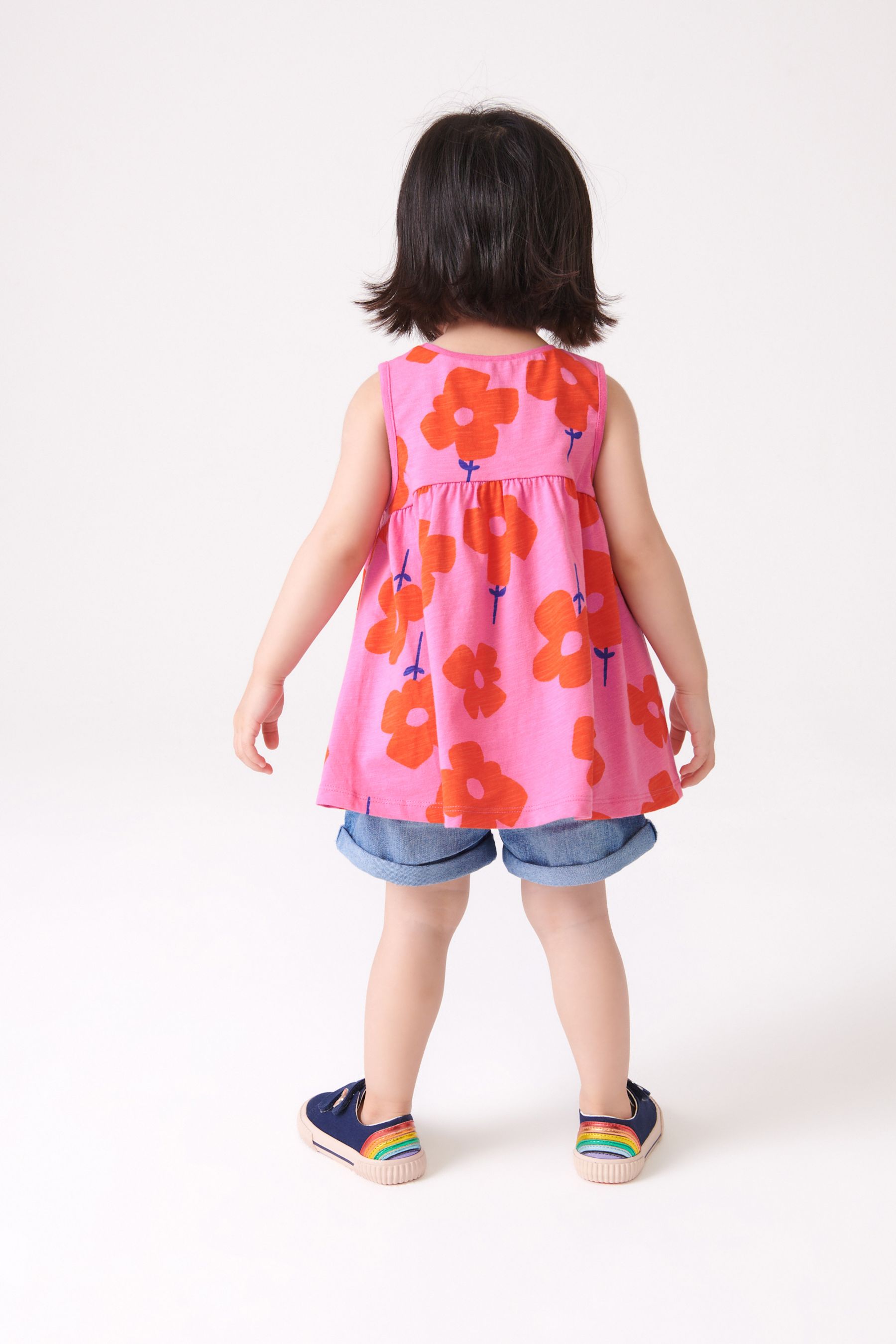 Pink/Red Floral Peplum Vest (3mths-7yrs)