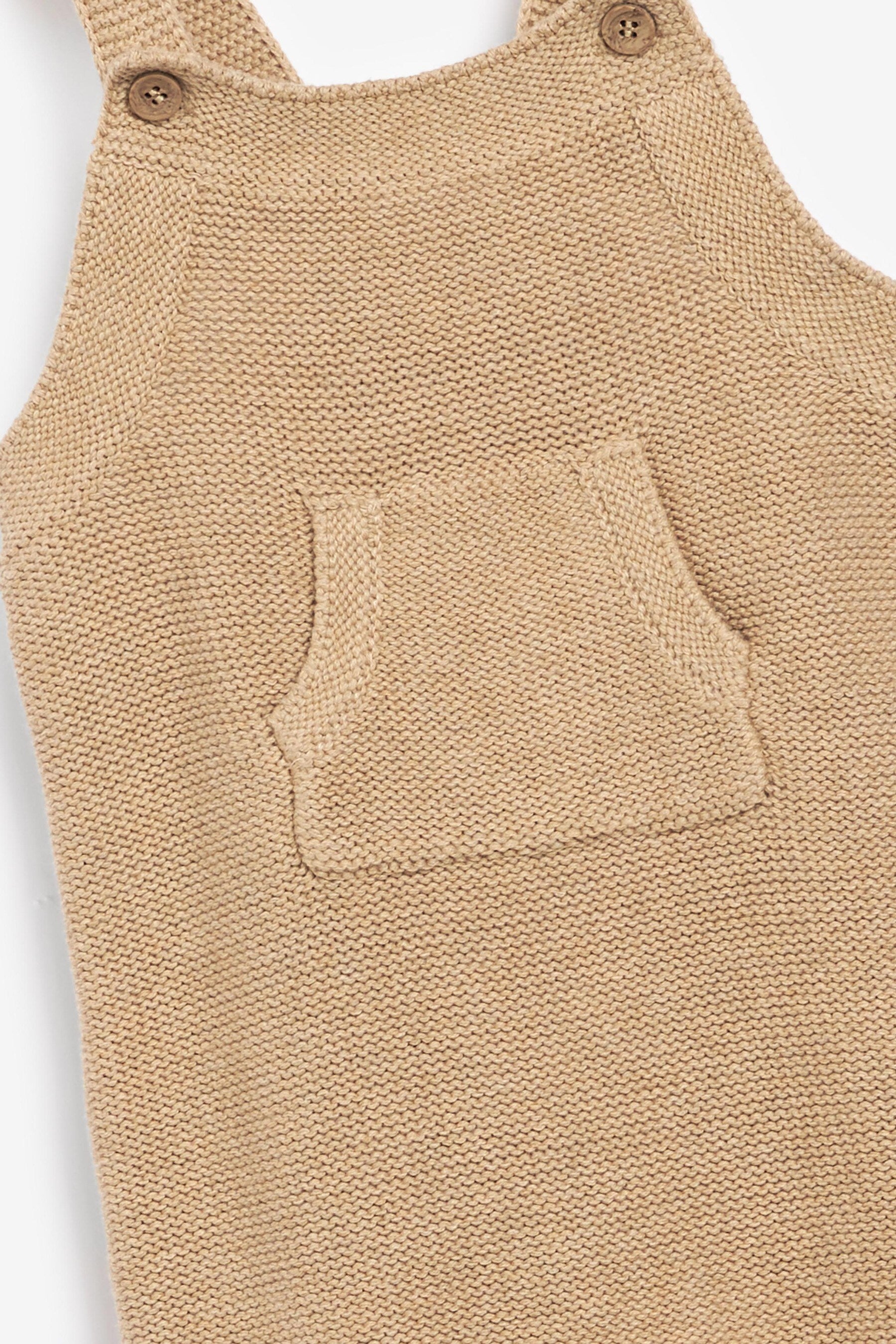 Caramel The Little Tailor Knitted Baby Dungarees