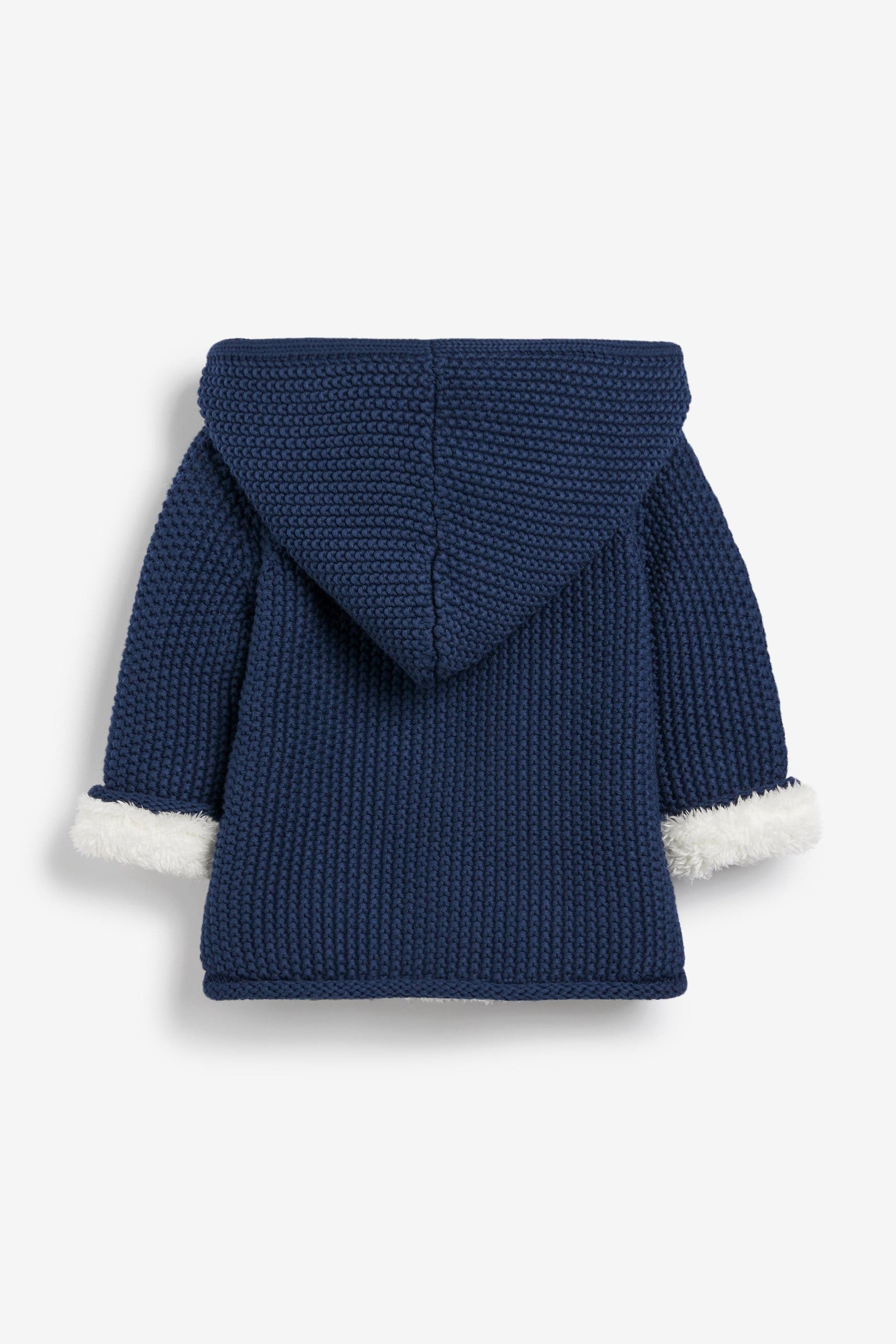 Navy The Little Tailor Baby Plush Lined Pixie Pram Coat