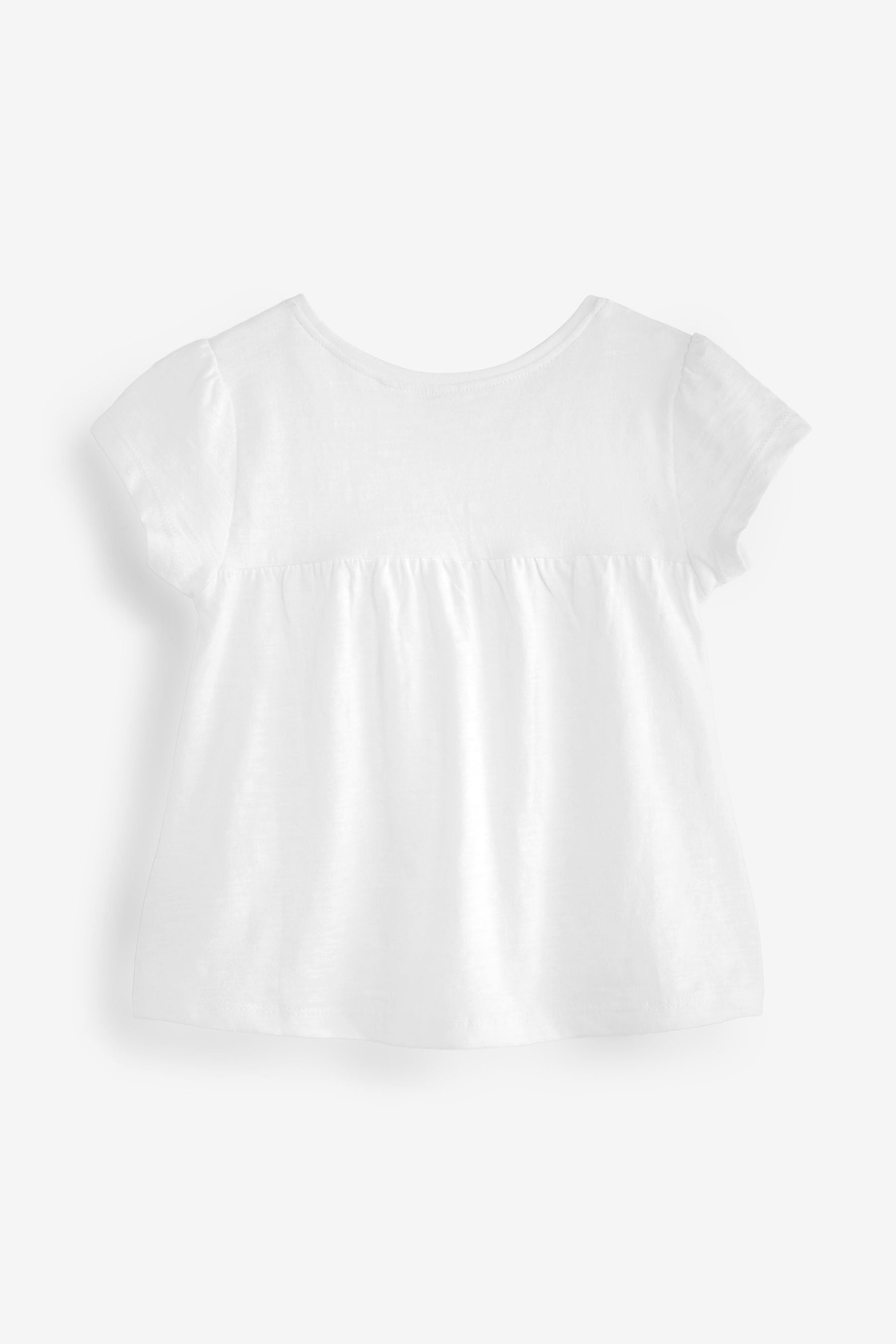 White 3 Pack Short Sleeve Cotton T-Shirts (3mths-7yrs)