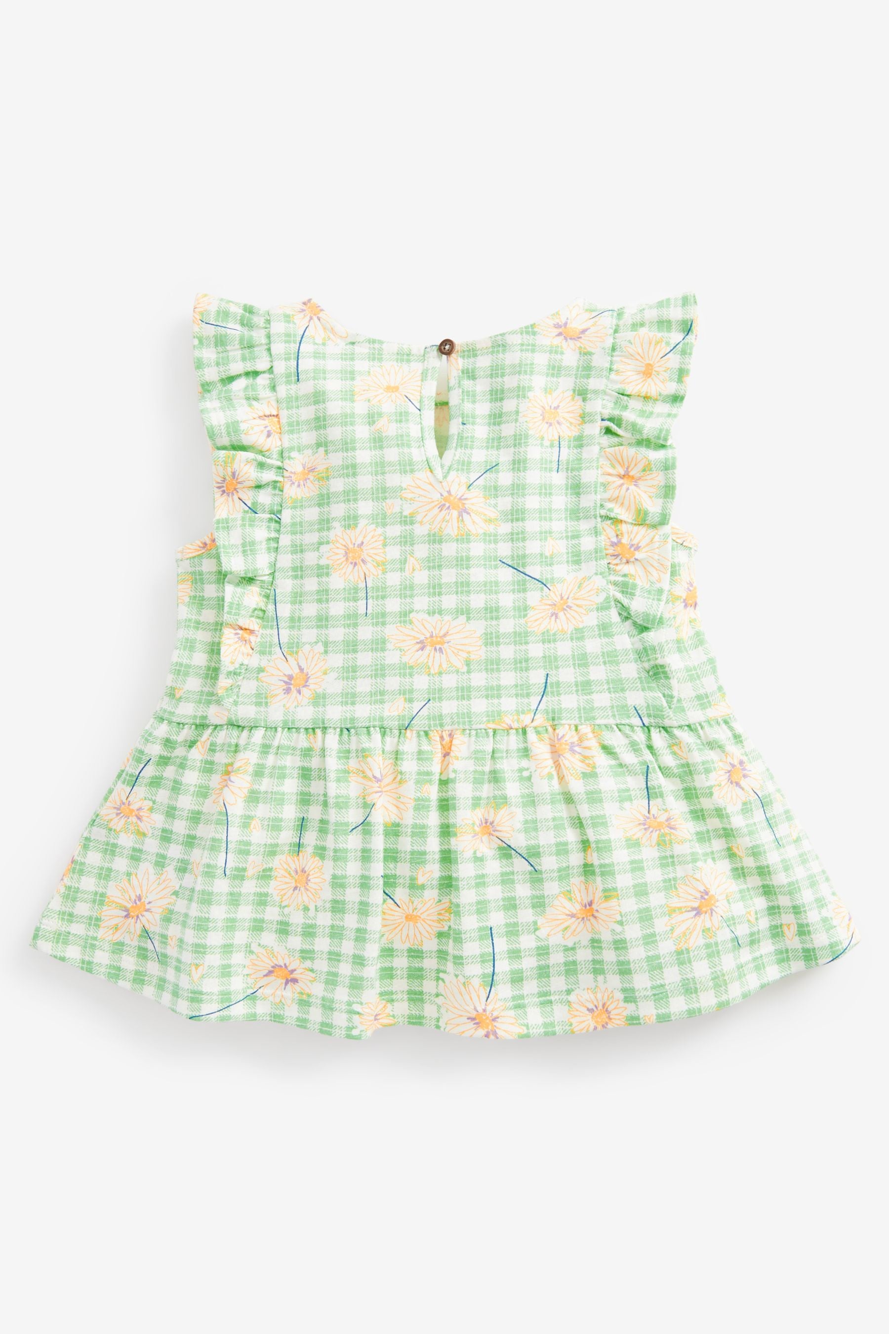 Green Daisy Peplum Vest (3mths-7yrs)