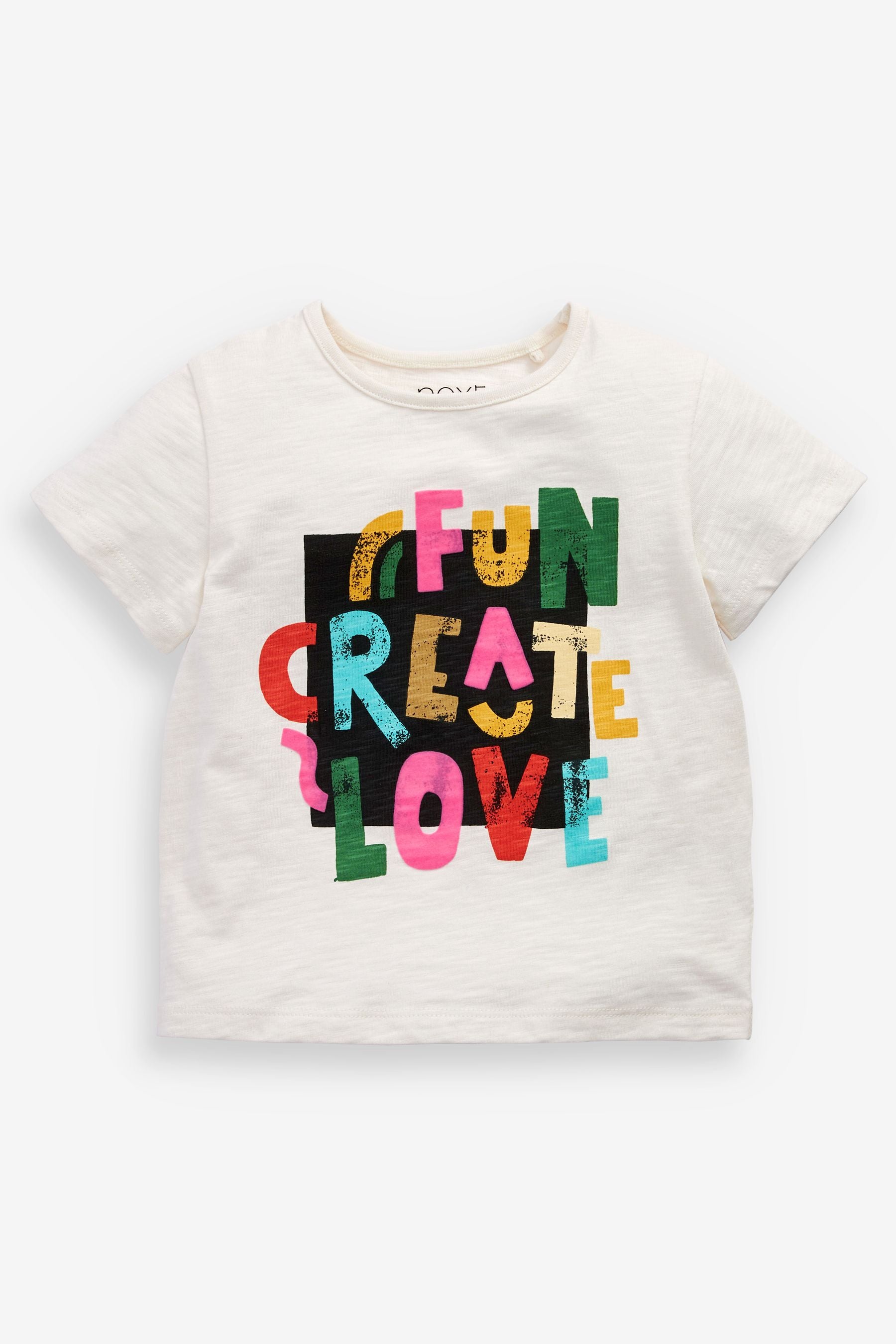 White Fun Slogan T-Shirt (3mths-7yrs)