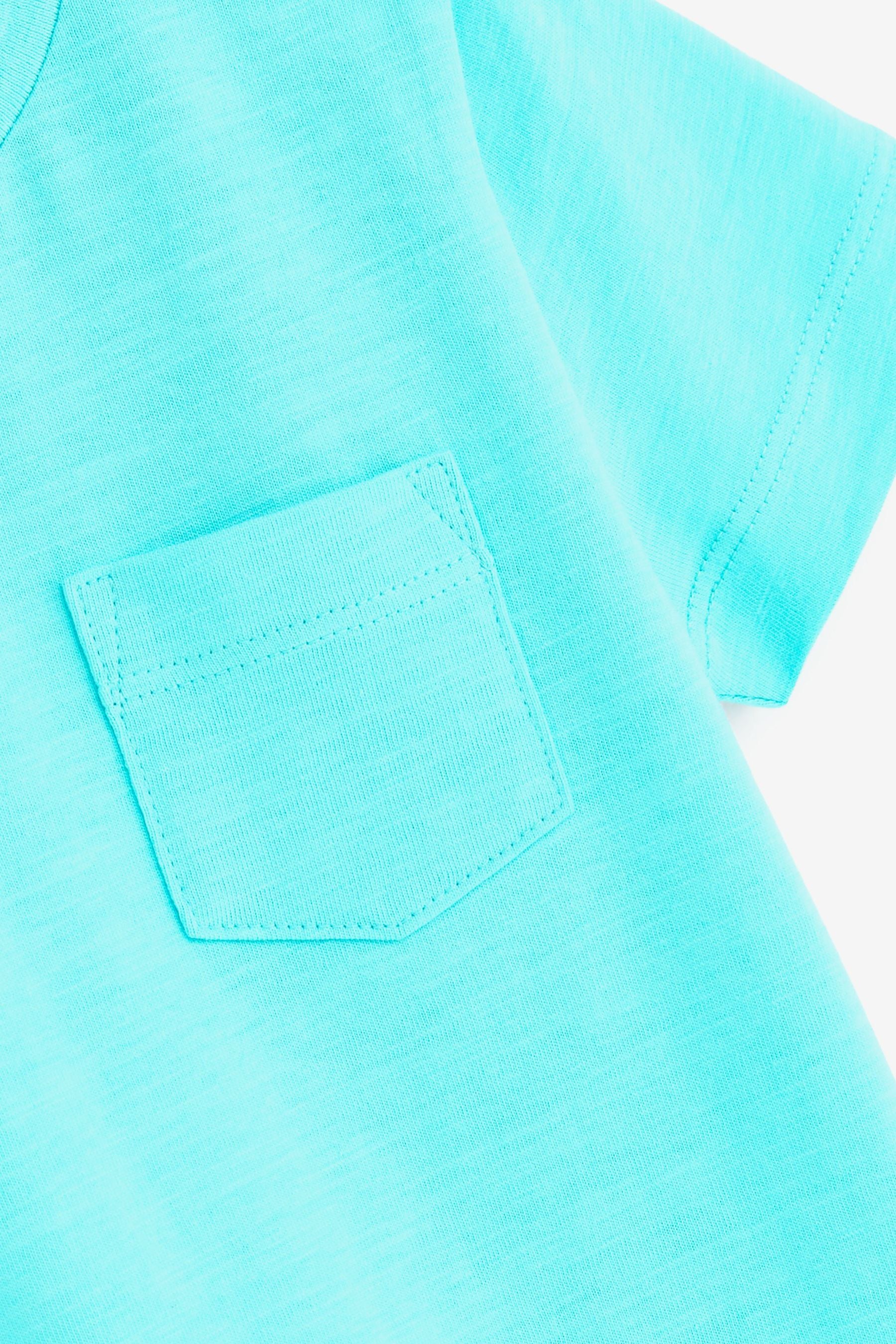 Turquoise Blue Short Sleeve Plain T-Shirt (3mths-7yrs)