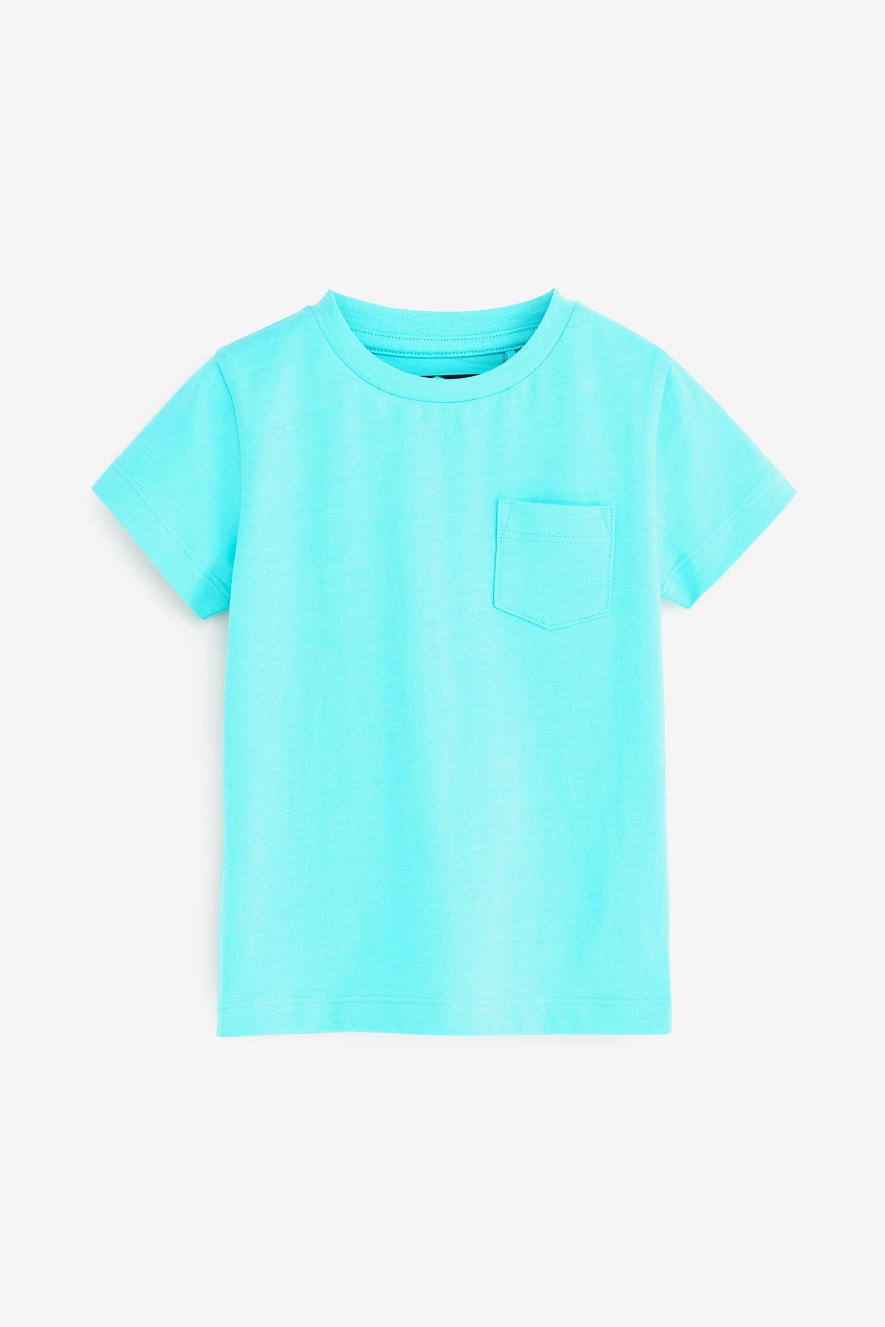 Turquoise Blue Short Sleeve Plain T-Shirt (3mths-7yrs)