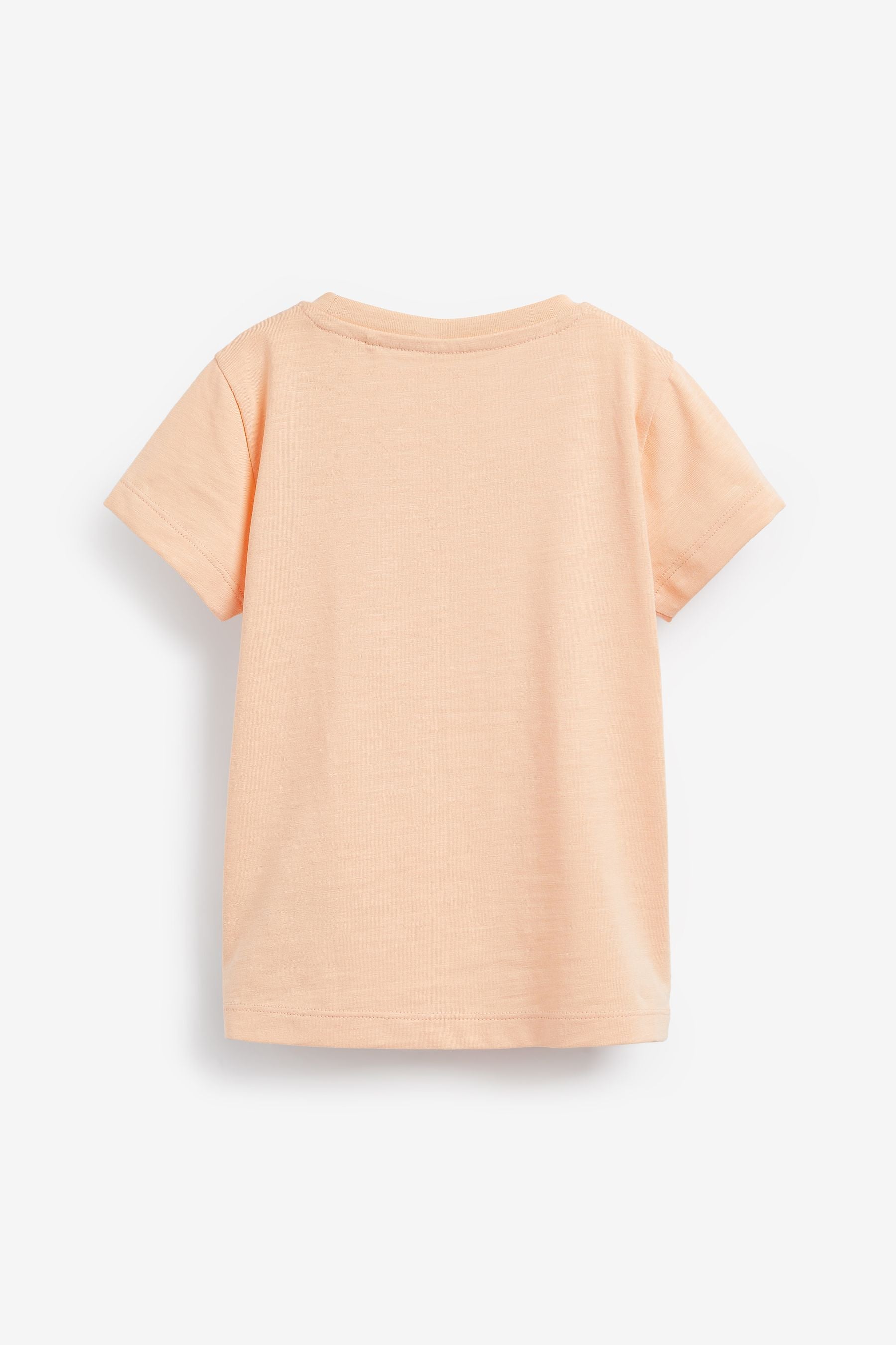 Peach Orange Short Sleeve Plain T-Shirt (3mths-7yrs)