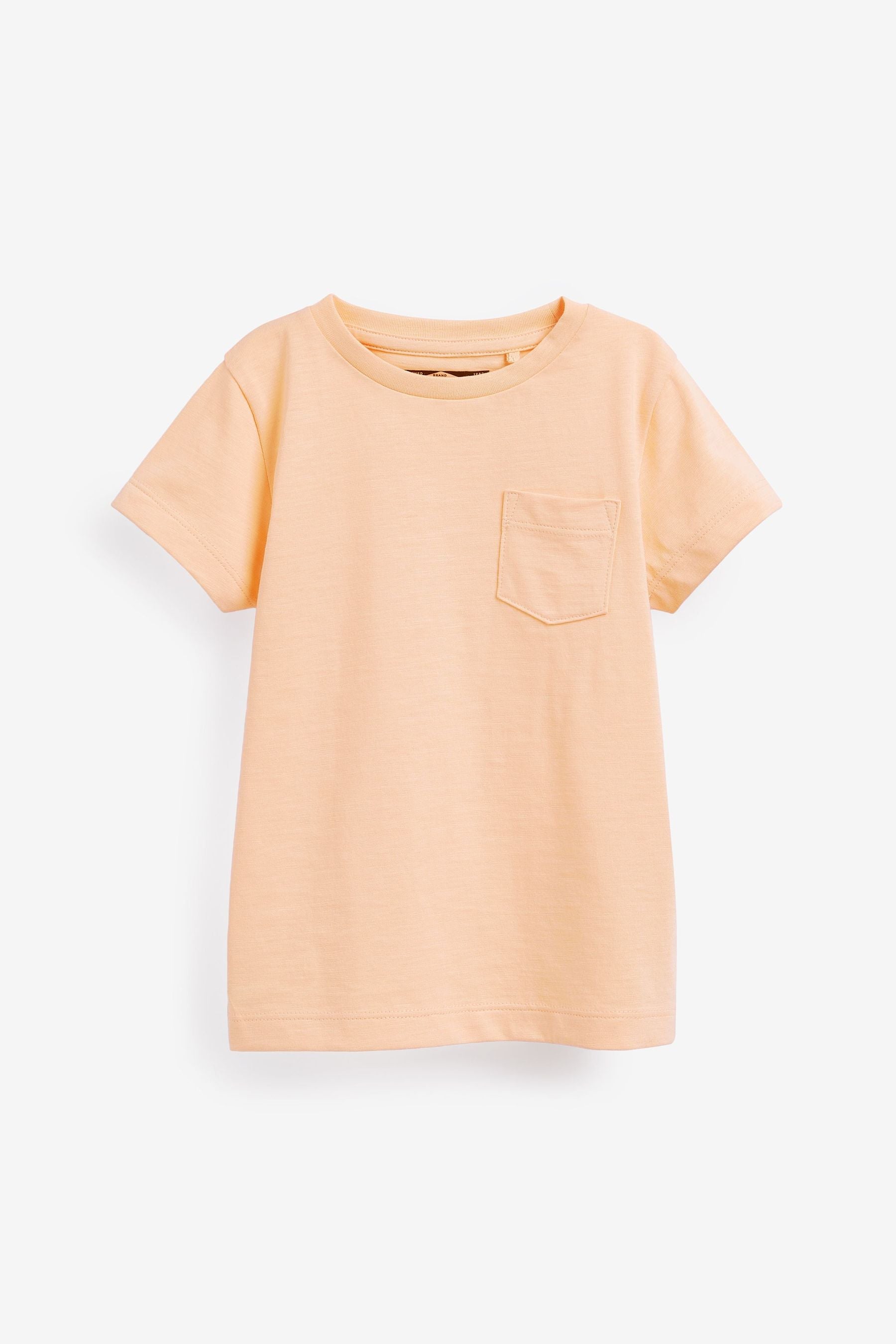 Peach Orange Short Sleeve Plain T-Shirt (3mths-7yrs)