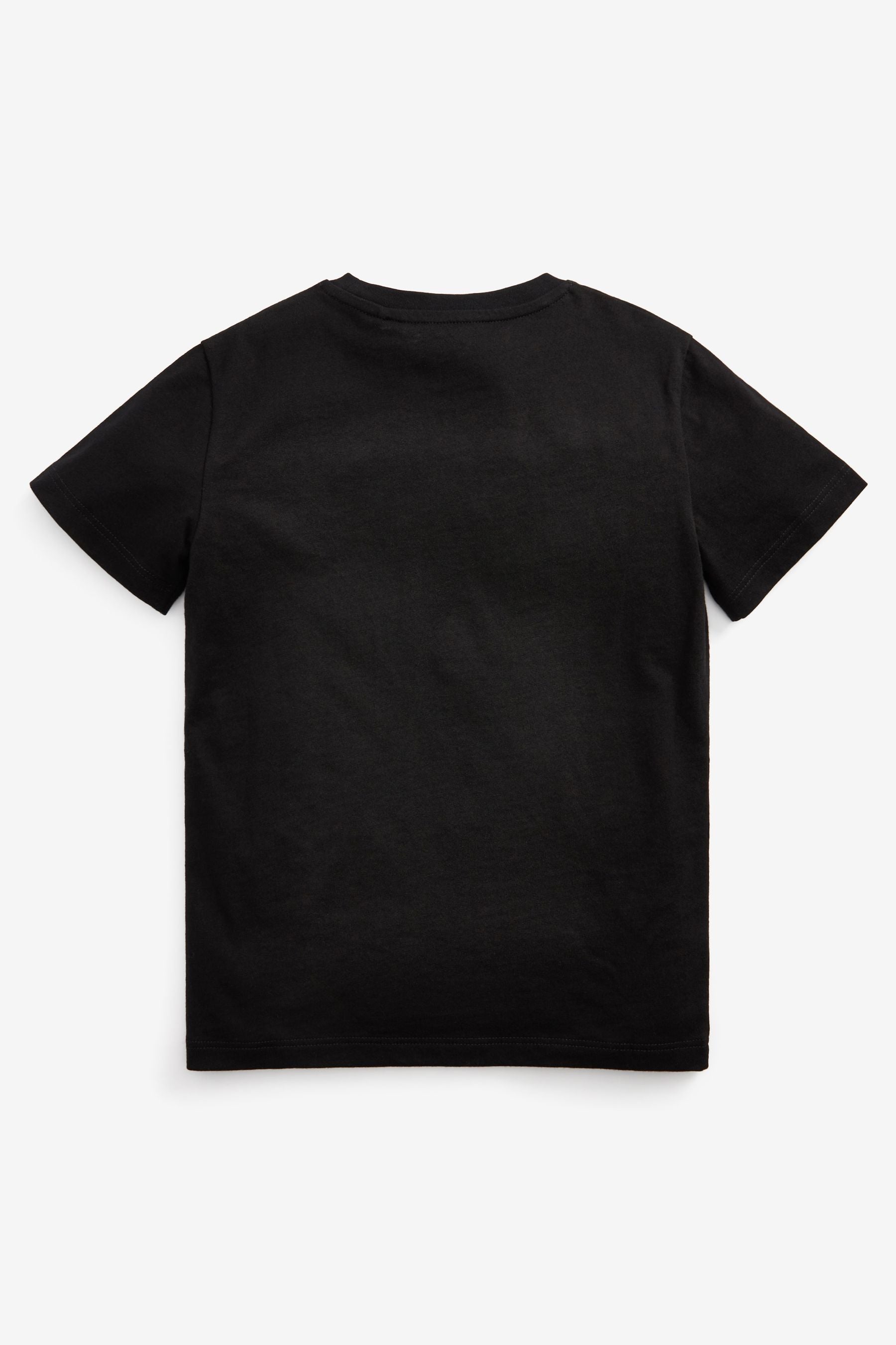 Black Connected Slogan Short Sleeve Graphic T-Shirt (3-16yrs)