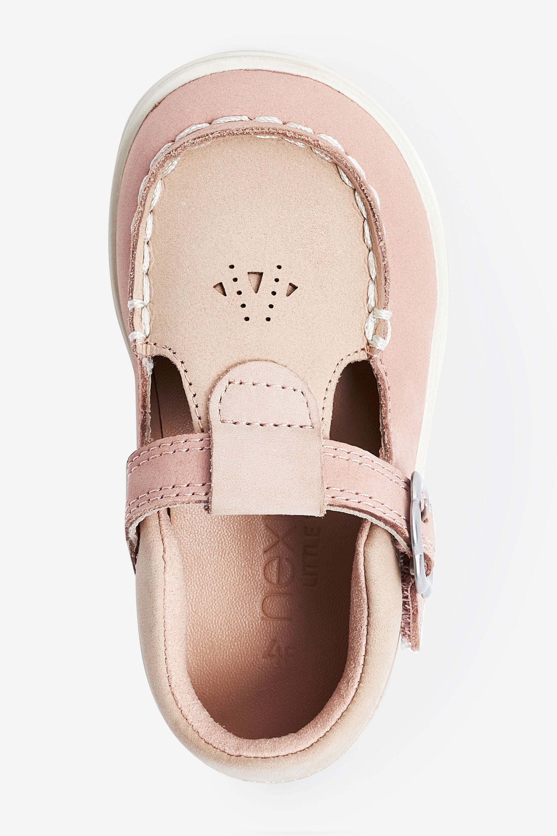 Pink Leather First Walker T-Bar Shoes