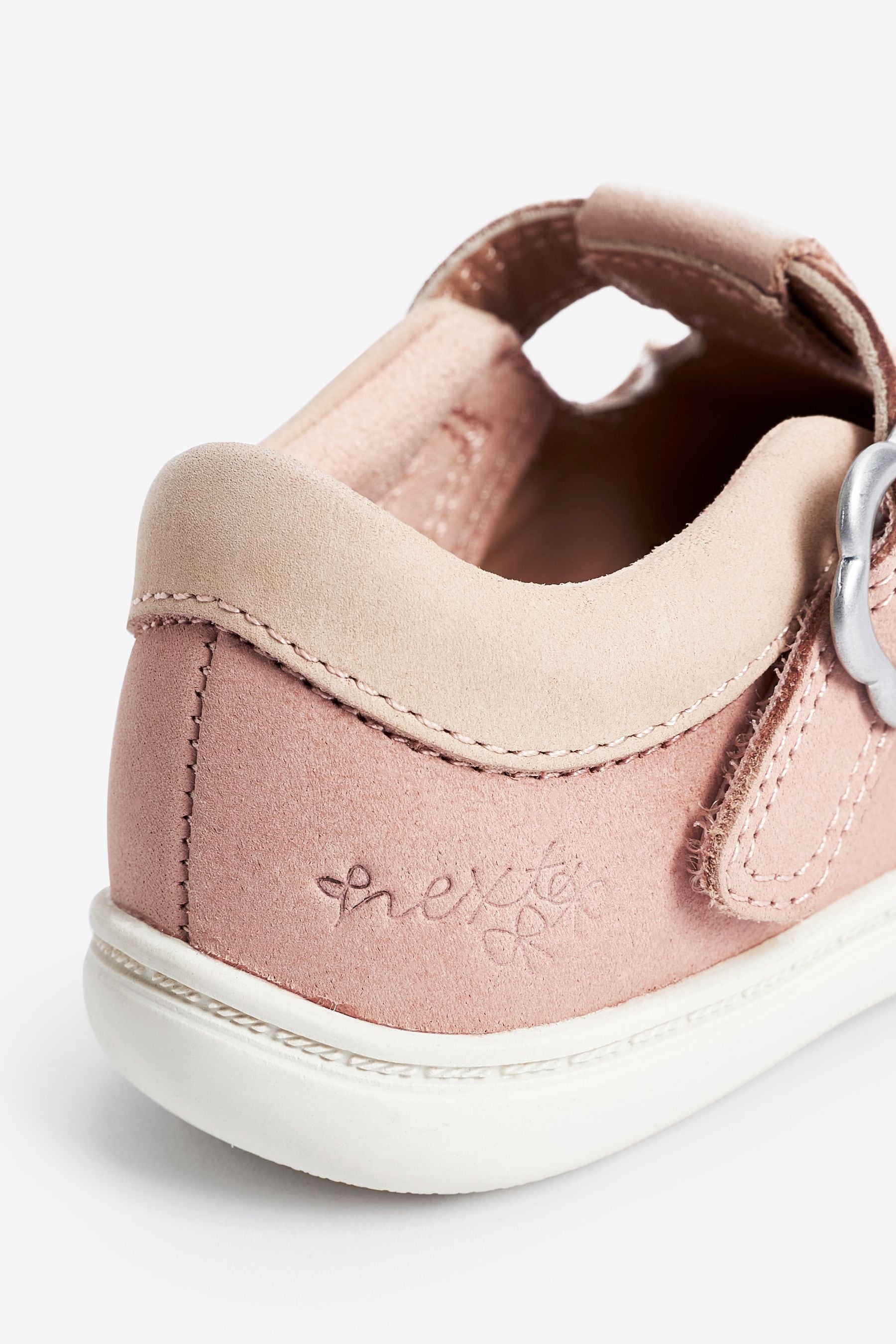 Pink Leather First Walker T-Bar Shoes