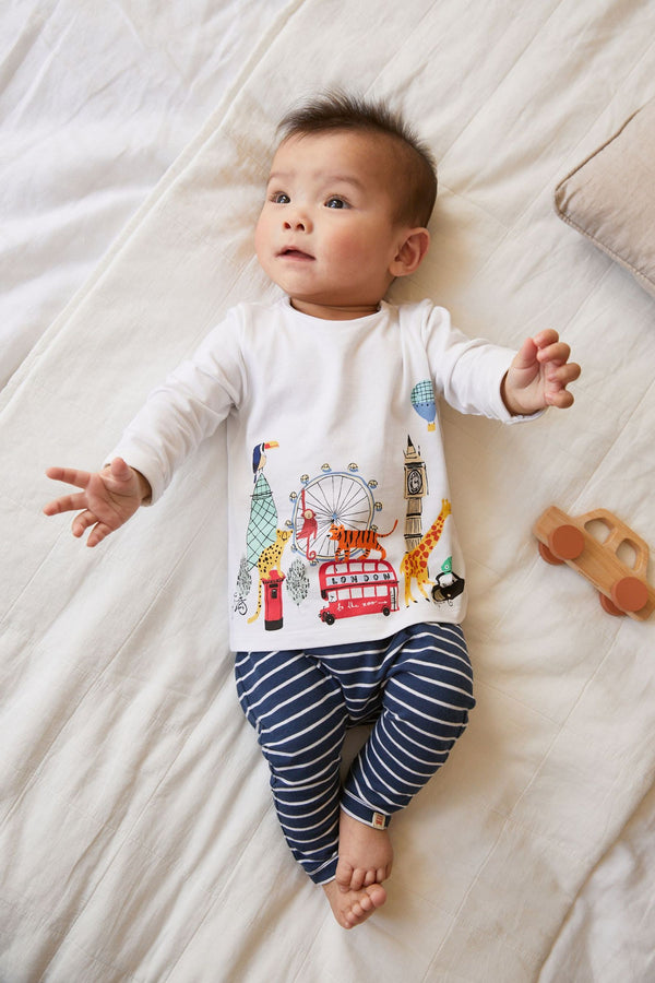 Jubilee London Scene Baby 2 Pack T-Shirt And Leggings Set (0mths-2yrs)