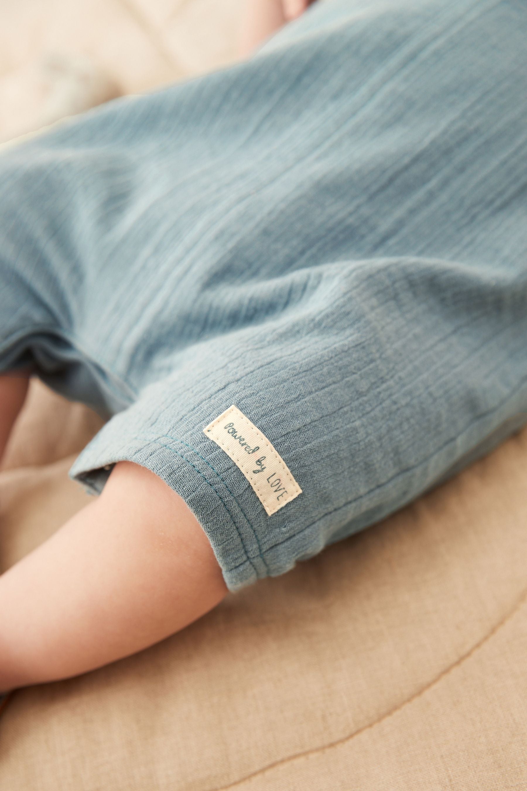 Navy Blue Baby 2 Piece Crinkle Dungarees And Bodysuit Set (0mths-2yrs)