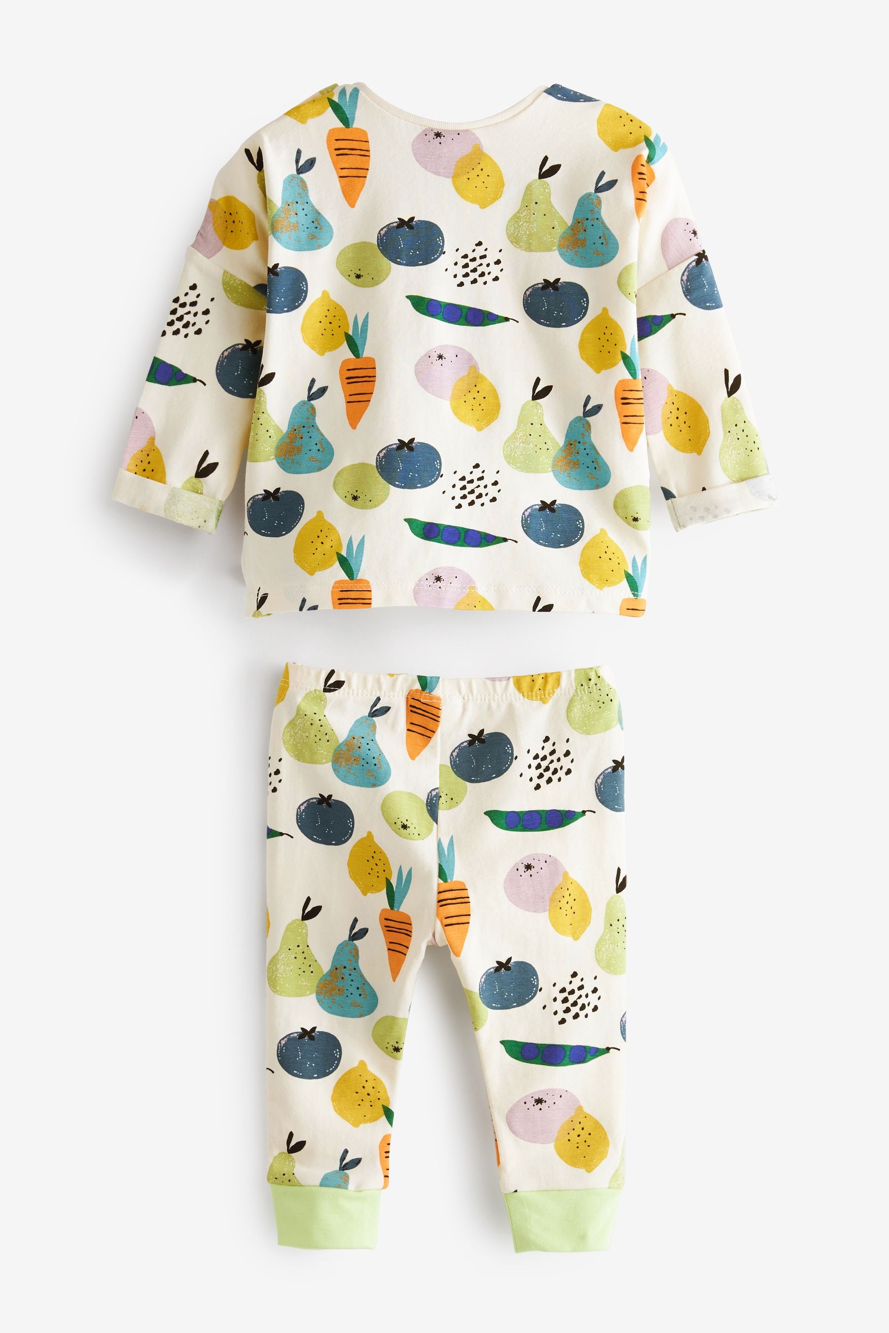 Bright Green Fruit 4 Pack Baby Tops And Leggings Set