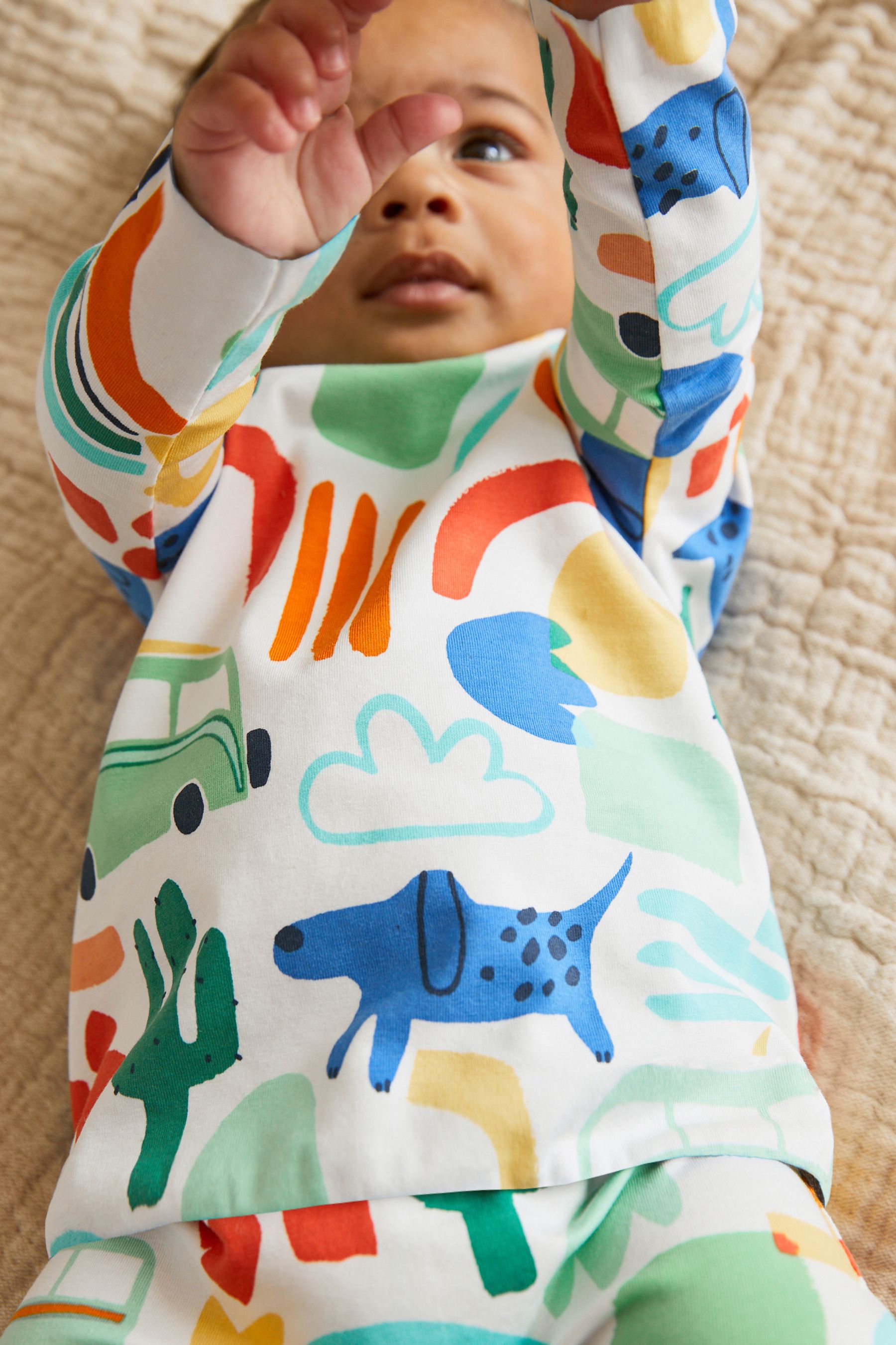 Bright Abstract Print Baby 2 Pack T-Shirt And Leggings Set (0mths-2yrs)