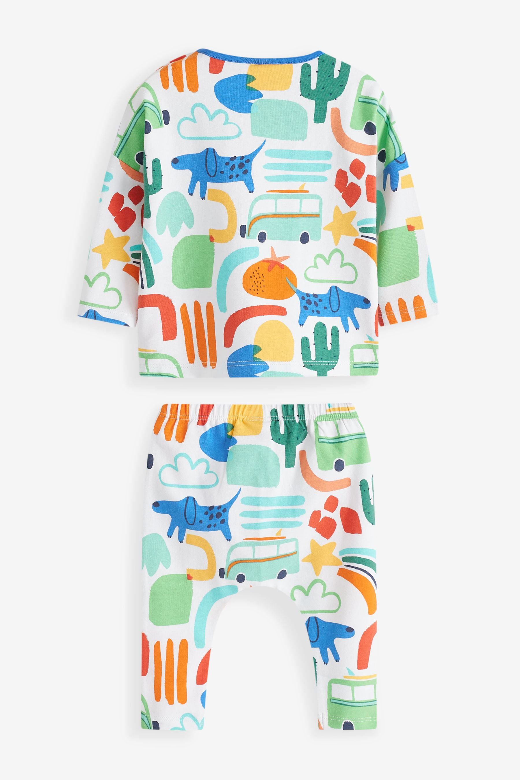 Bright Abstract Print Baby 2 Pack T-Shirt And Leggings Set (0mths-2yrs)