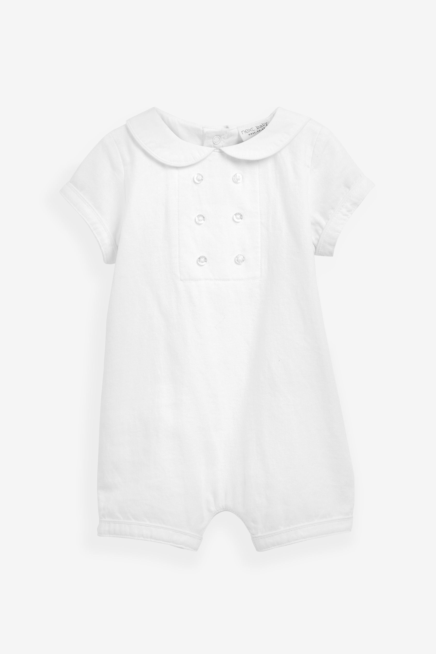 White Baby Smart Two Piece Romper And Hat Set (0mths-2yrs)