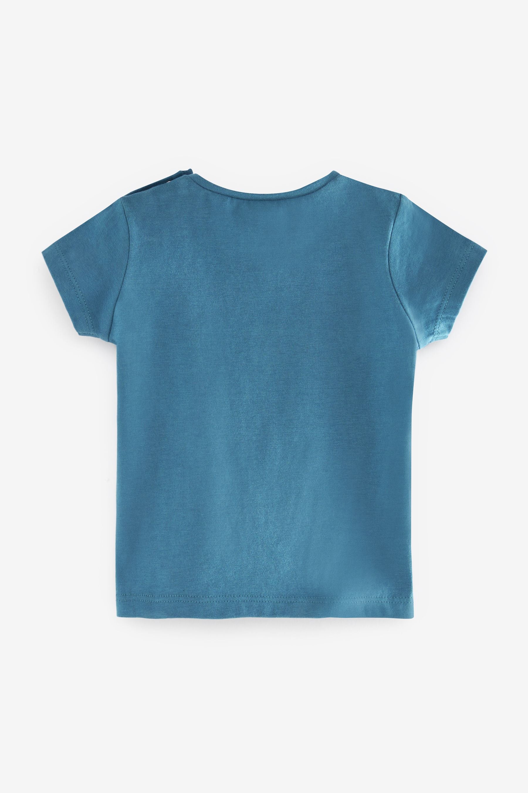 Blue/White Plain 4 Pack Baby Short Sleeved T-Shirts