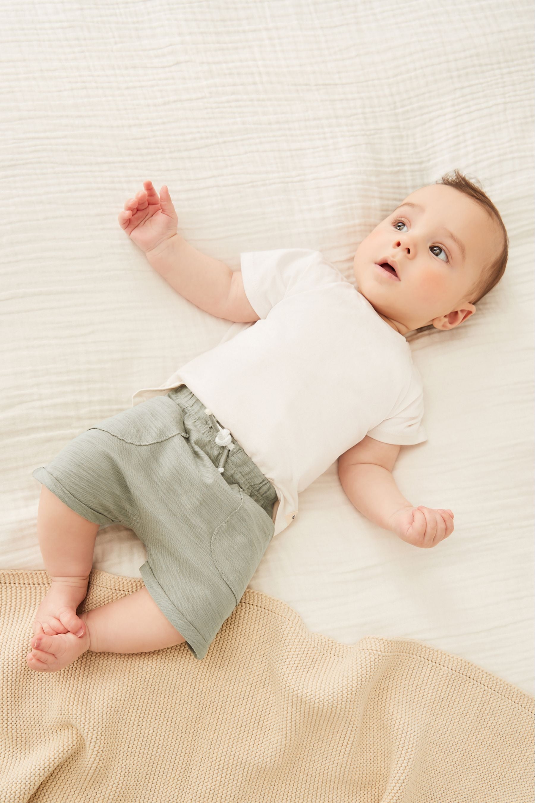 Blue, Green & Grey Baby 3 Pack Shorts