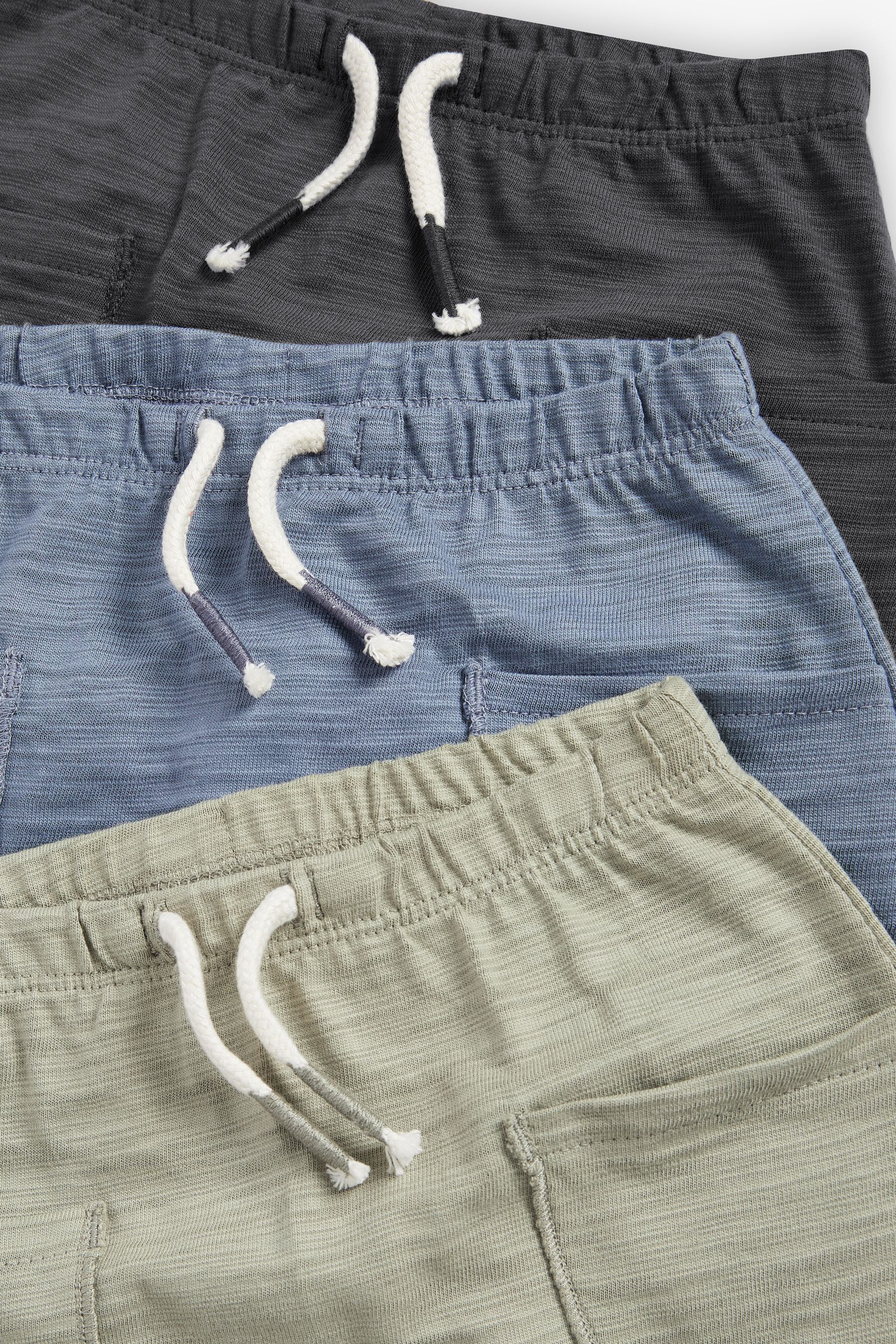 Blue, Green & Grey Baby 3 Pack Shorts