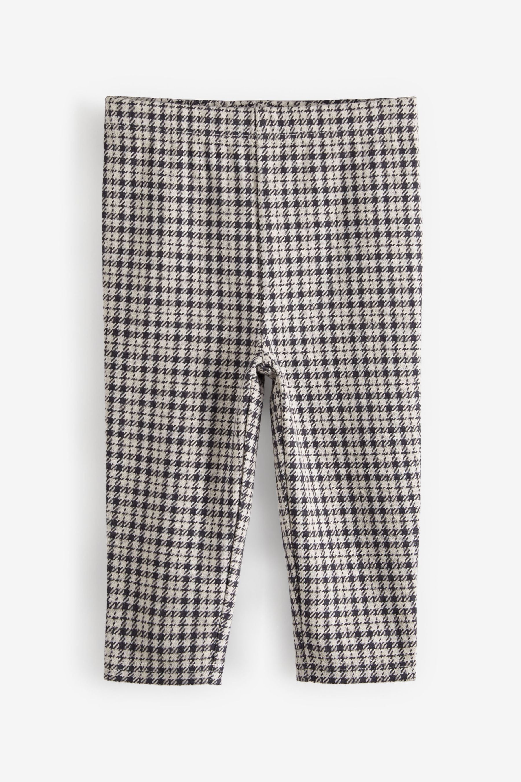 Black/White Check Jacquard Leggings (3mths-7yrs)