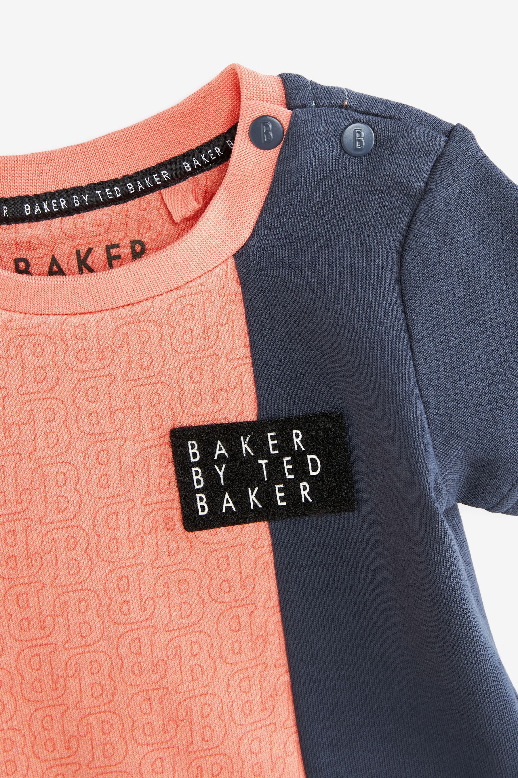 Baker by Ted Baker Navy Blue Colourblock T-Shirt and Joggers