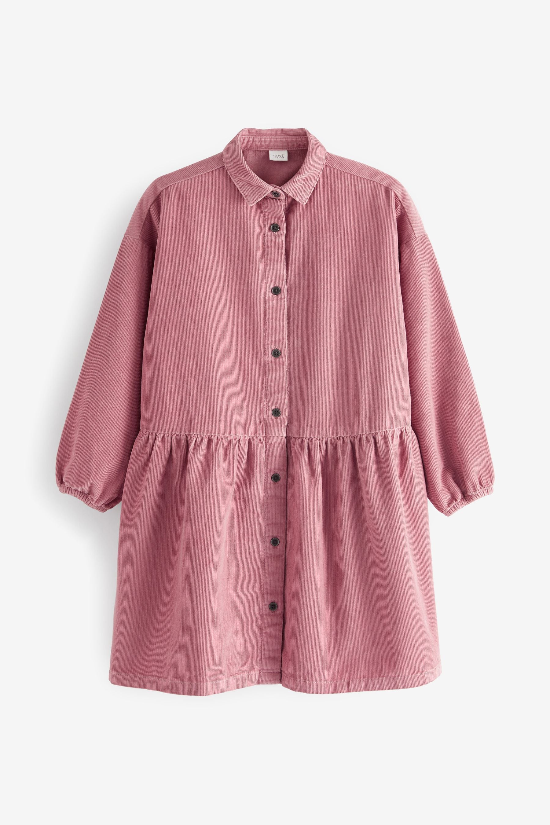 Pink Cord Casual Shirt Dress (3-16yrs)