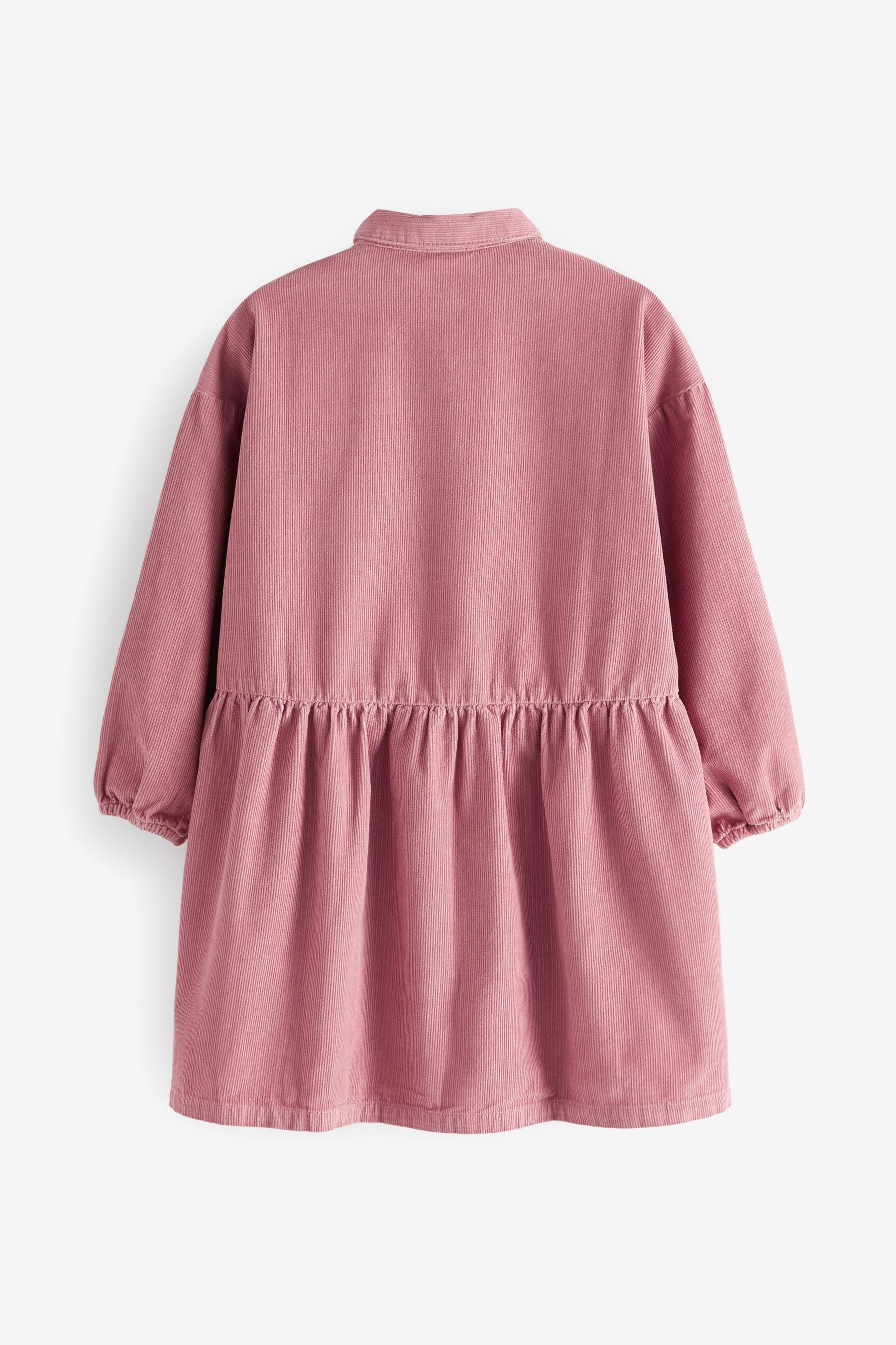 Pink Cord Casual Shirt Dress (3-16yrs)