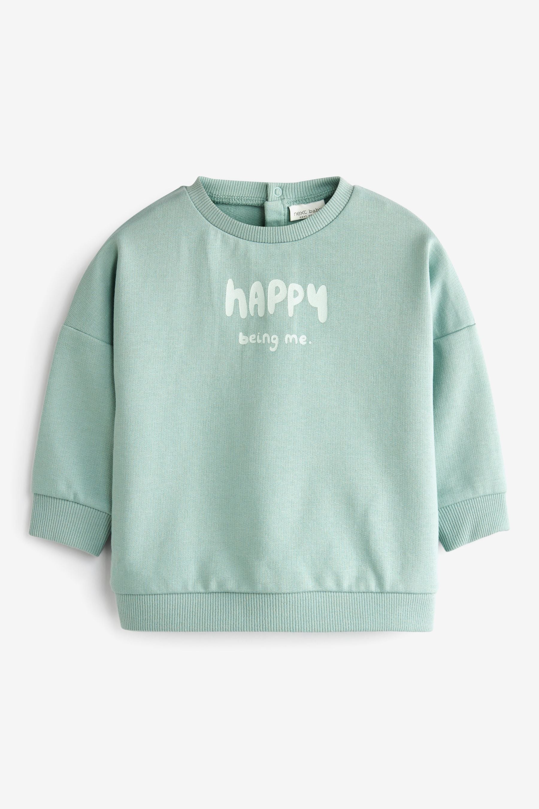 Mint Green/Cream Baby 2 Pack Sweatshirts (0mths-2yrs)