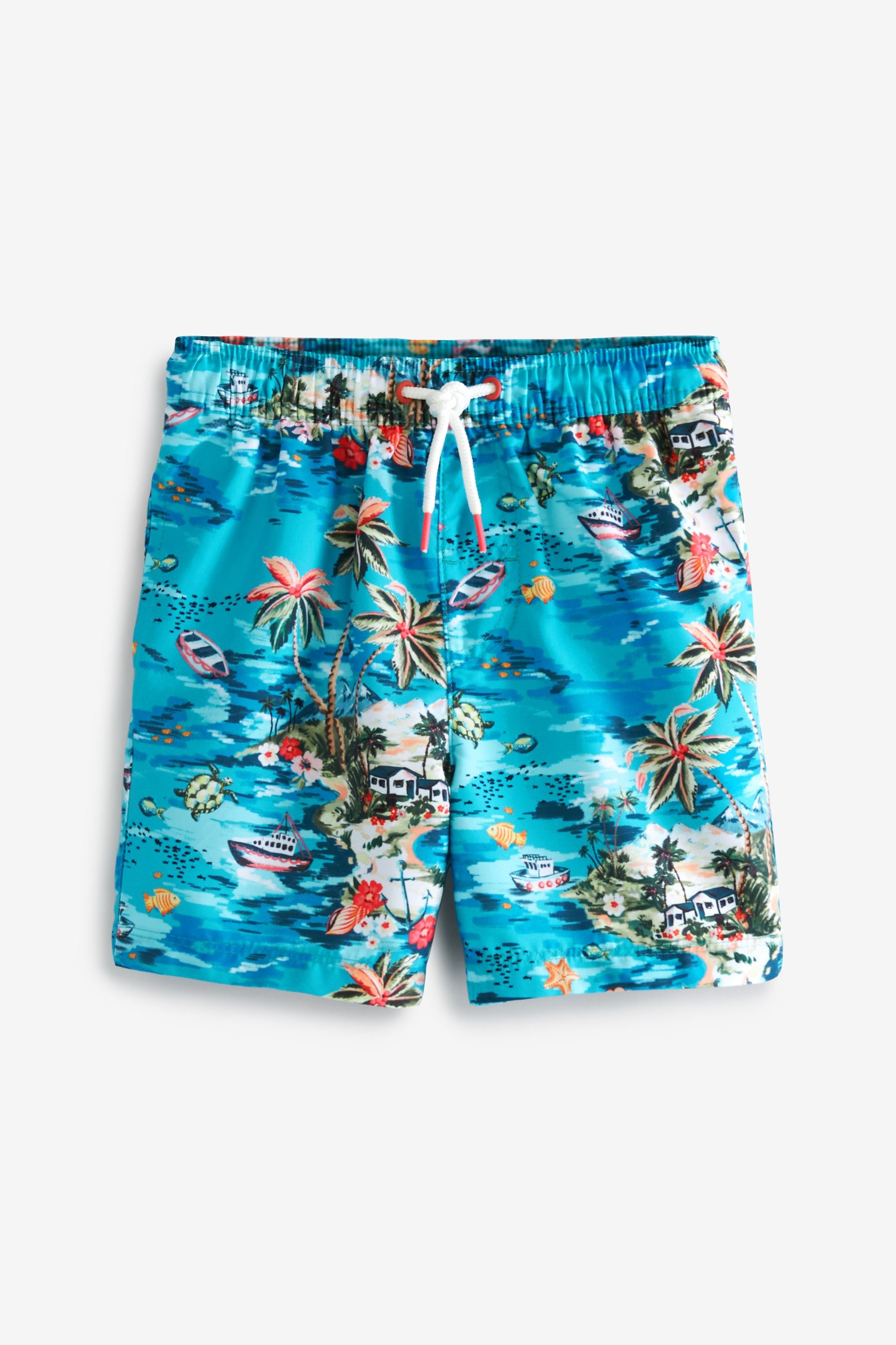 Blue Hawaiian Swim Shorts (1.5-16yrs)