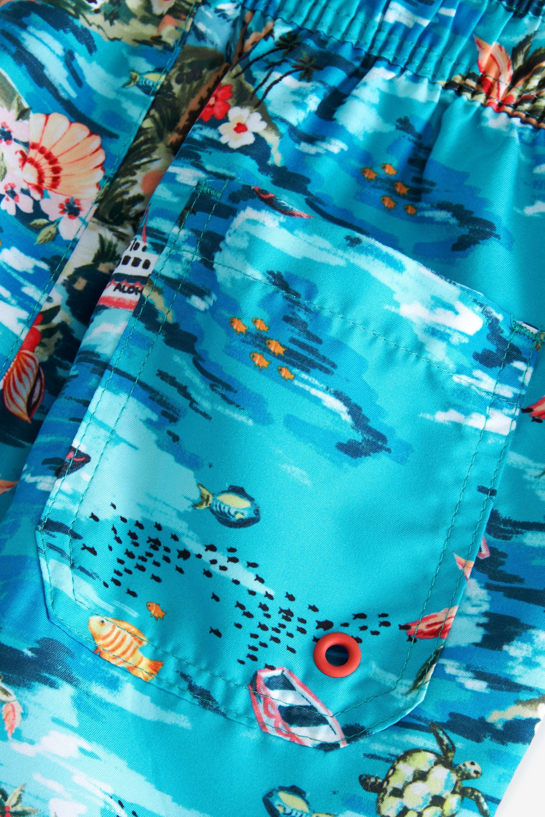 Blue Hawaiian Swim Shorts (1.5-16yrs)