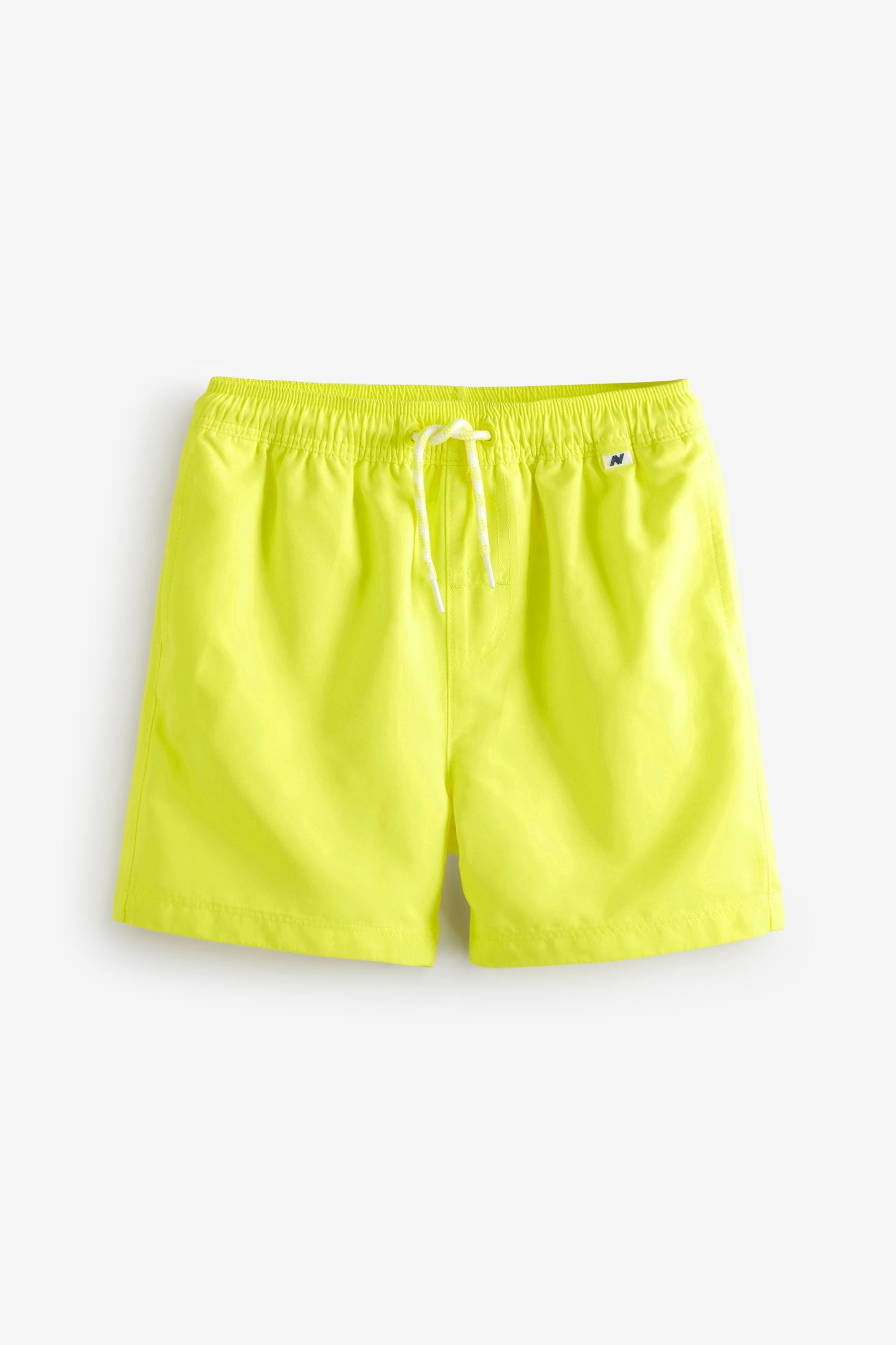 Fluro Yellow Regular Length Swim Shorts (1.5-16yrs)