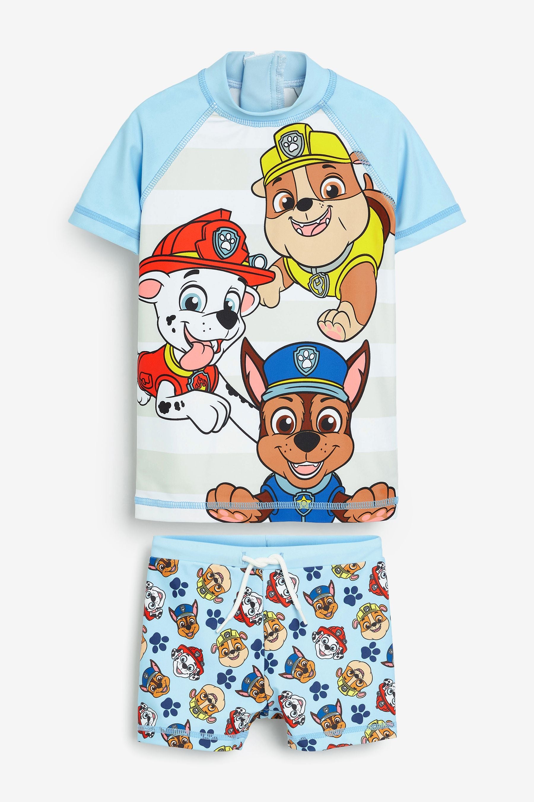 Blue Paw Patrol Rash Vest And Shorts Set (3mths-8yrs)