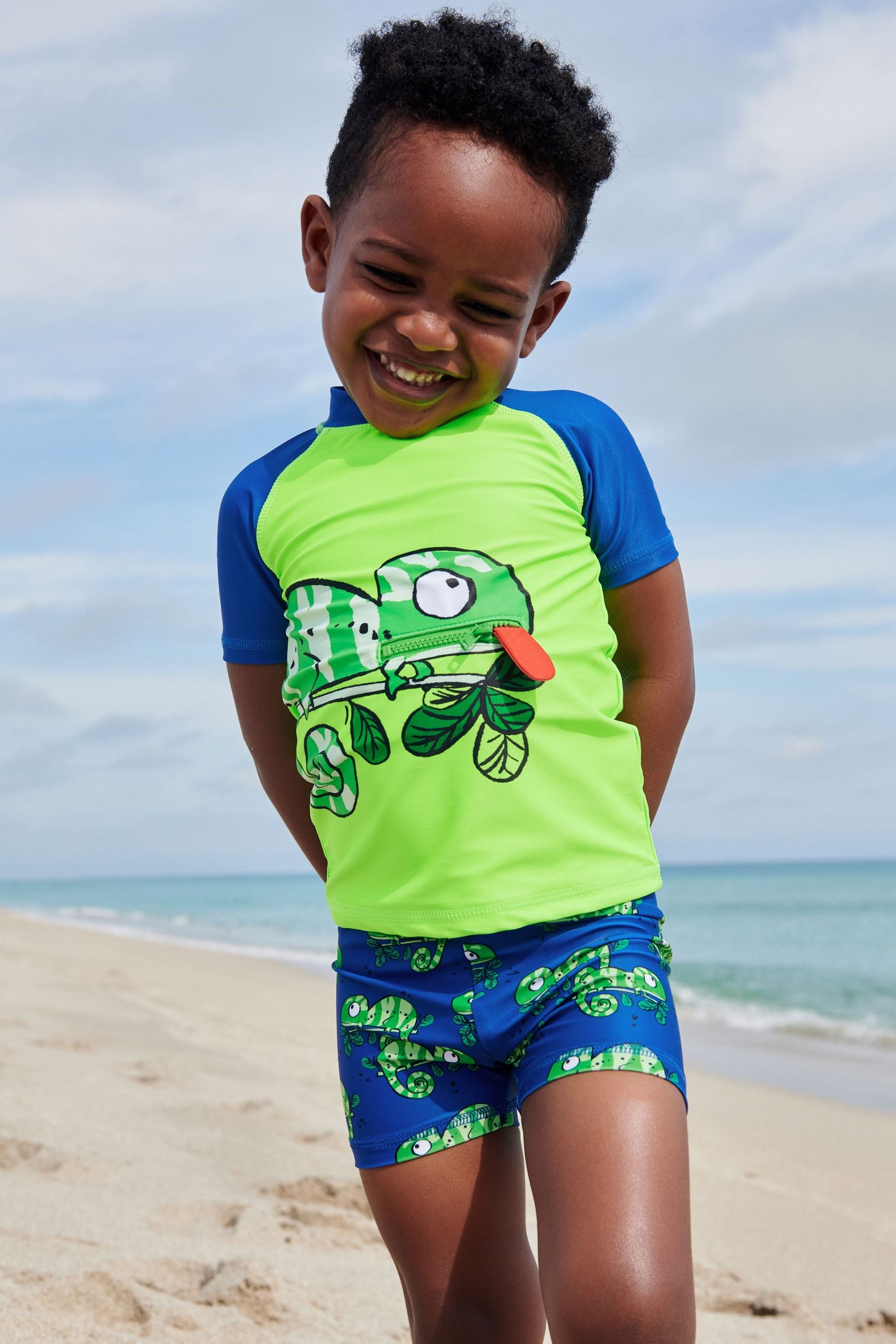 Green Lizard 2 Piece Sunsafe Top & Shorts Set (3mths-7yrs)