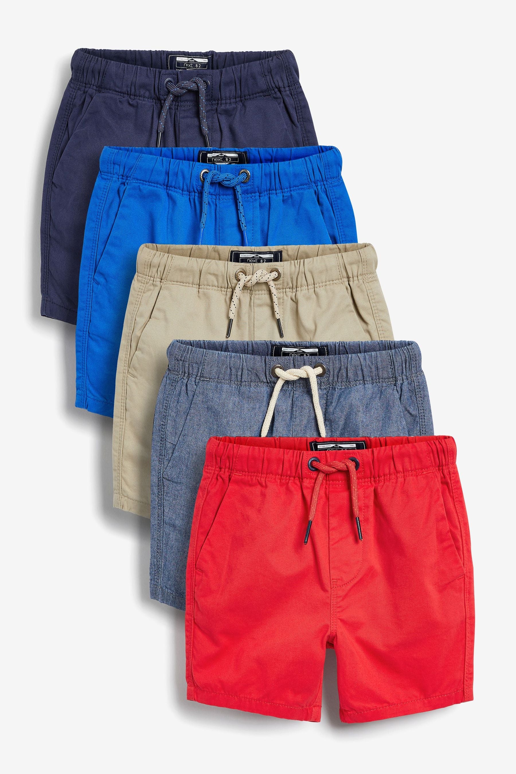 Multi Blues 5 Pack Pull on Shorts (3mths-7yrs)