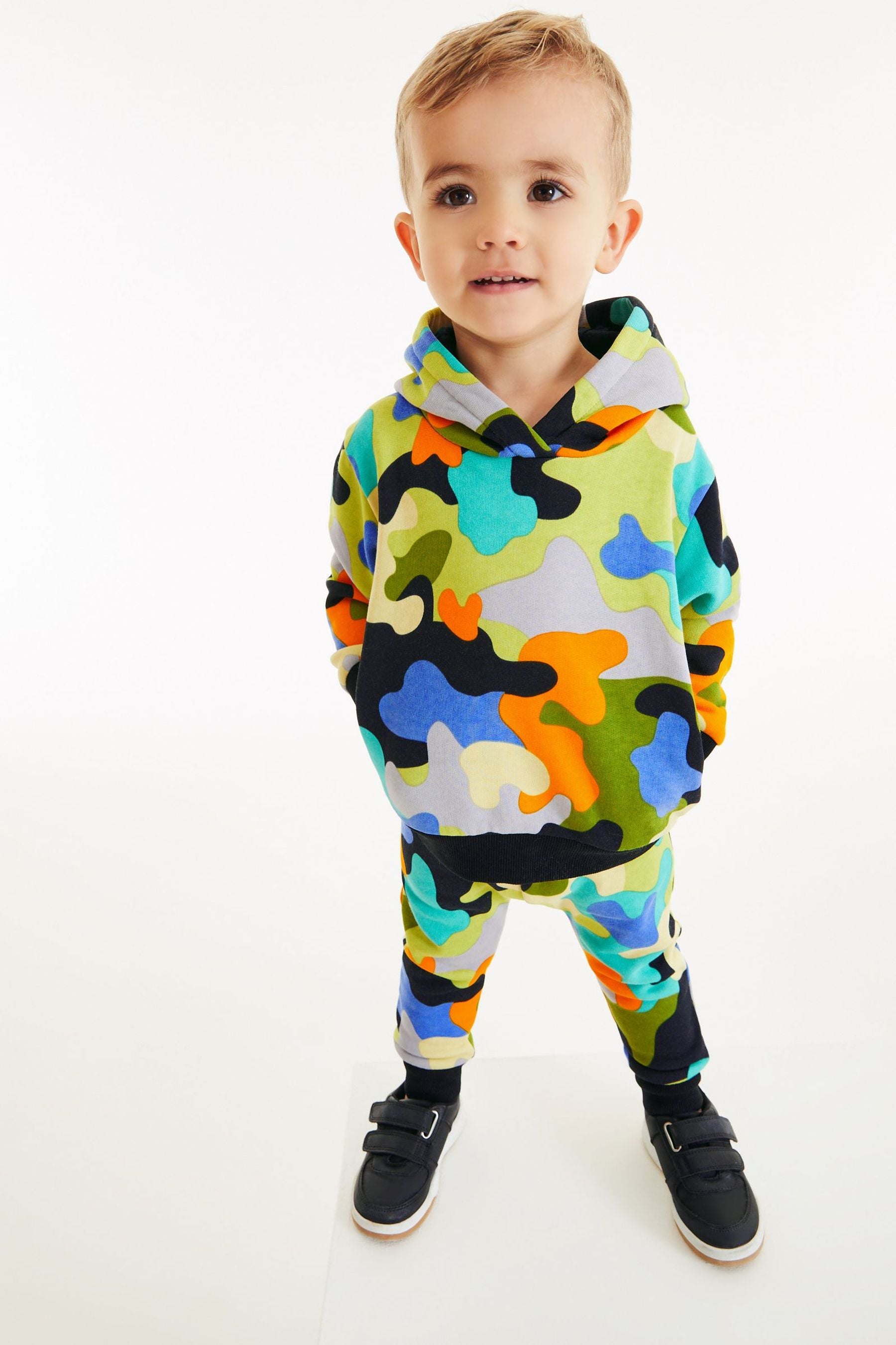 Multi Green Camouflage Hoodie And Joggers Set (3mths-7yrs)