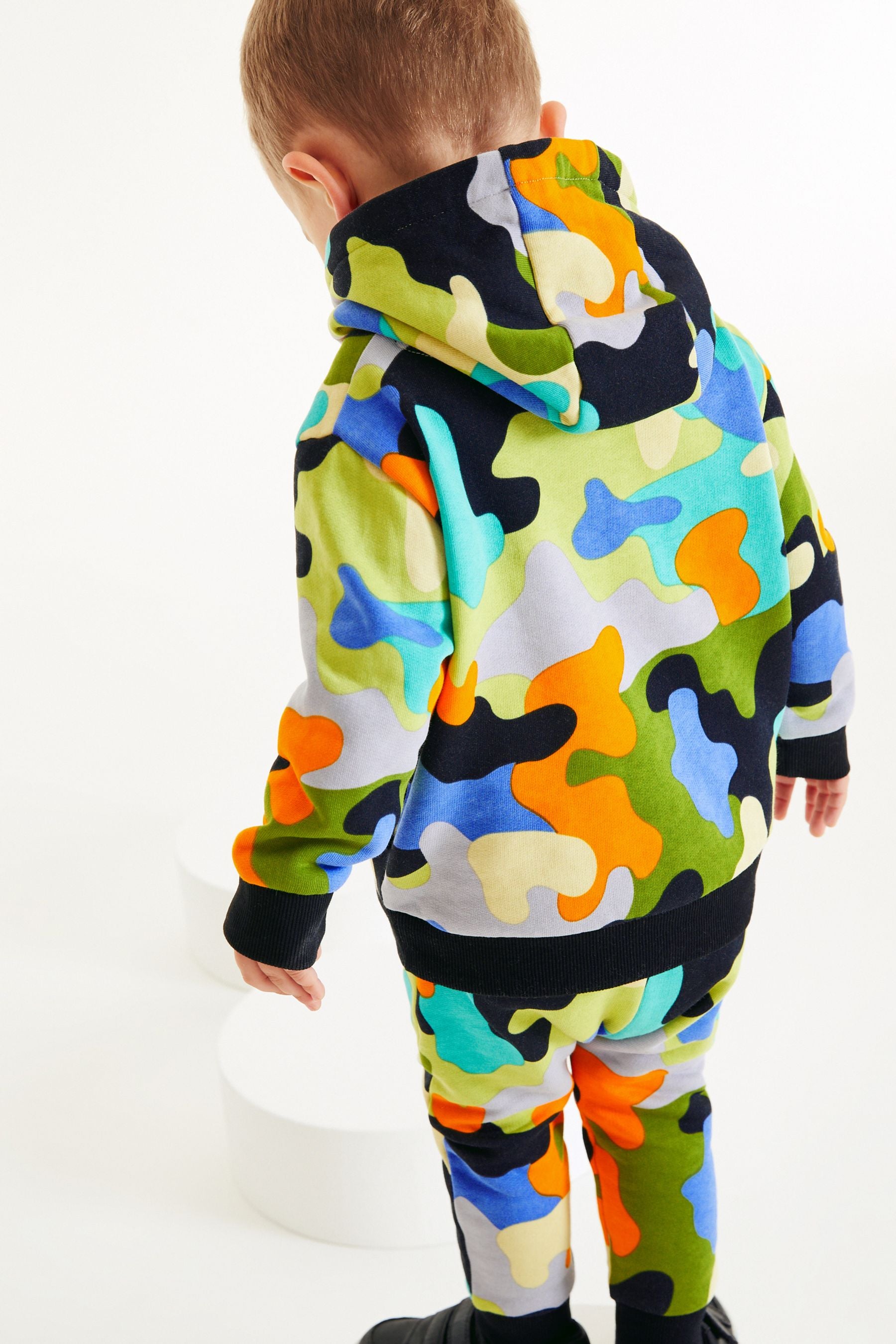 Multi Green Camouflage Hoodie And Joggers Set (3mths-7yrs)