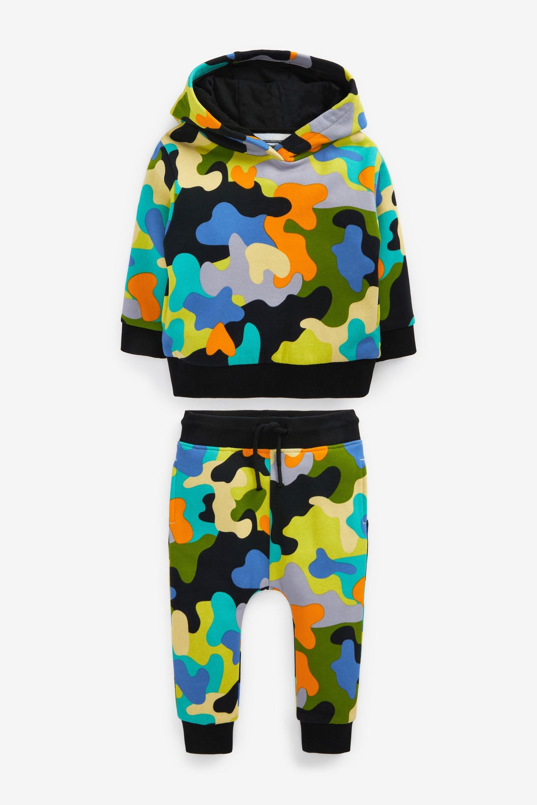 Multi Green Camouflage Hoodie And Joggers Set (3mths-7yrs)