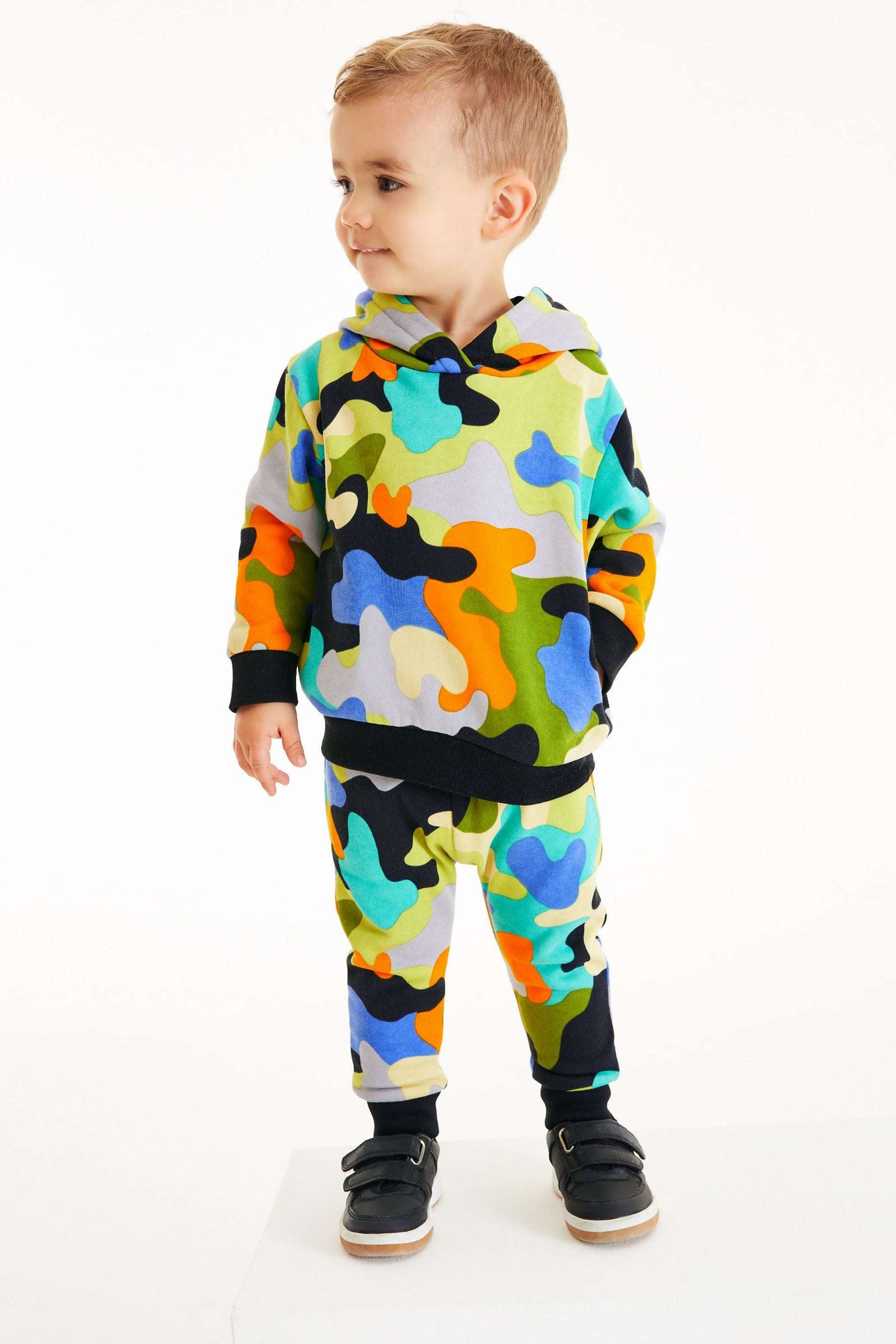 Multi Green Camouflage Hoodie And Joggers Set (3mths-7yrs)