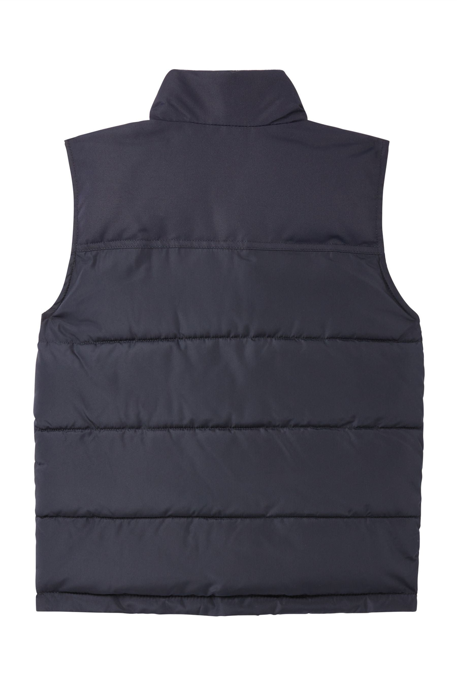 Joules Blue Matchday Country Padded Fabric Mix Gilet