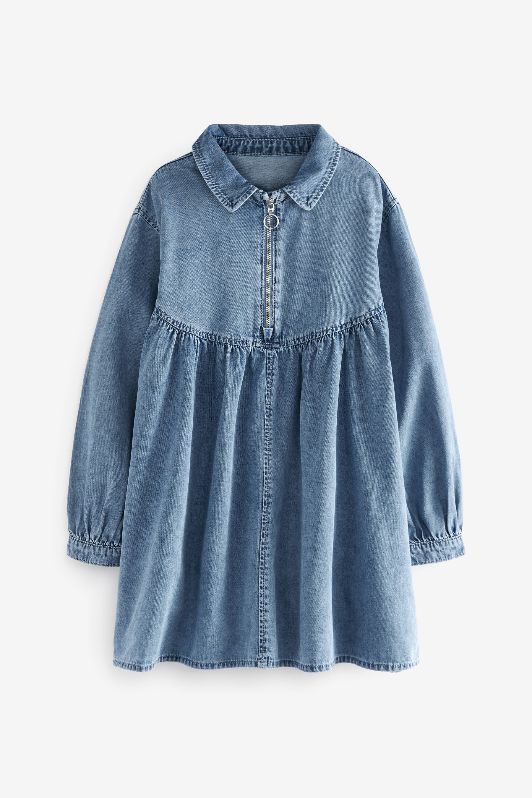 Blue Zip Denim Dress (6-16yrs)