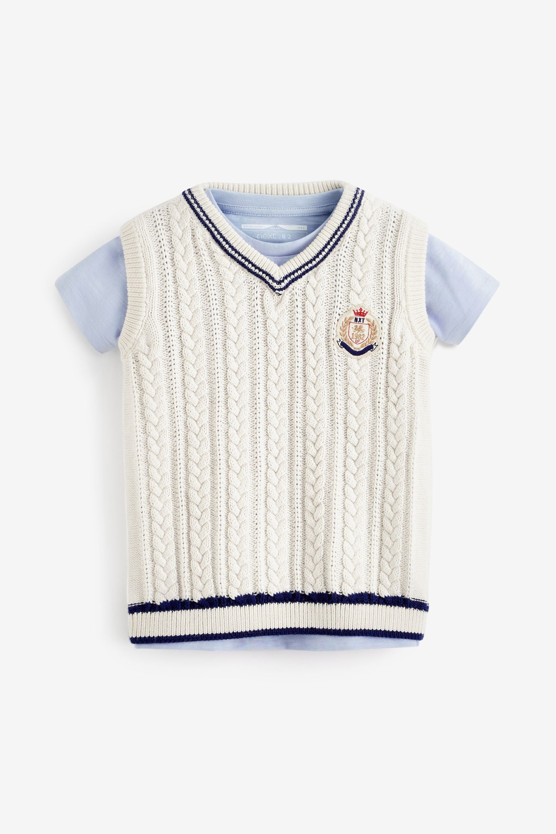 Ecru White Cable Tank/Jumper (3mths-7yrs)